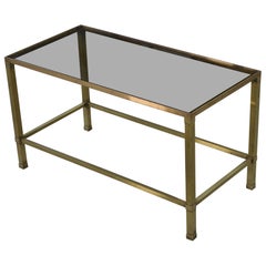 Basistisch aus Laiton und Rauchglas 1950er Jahre