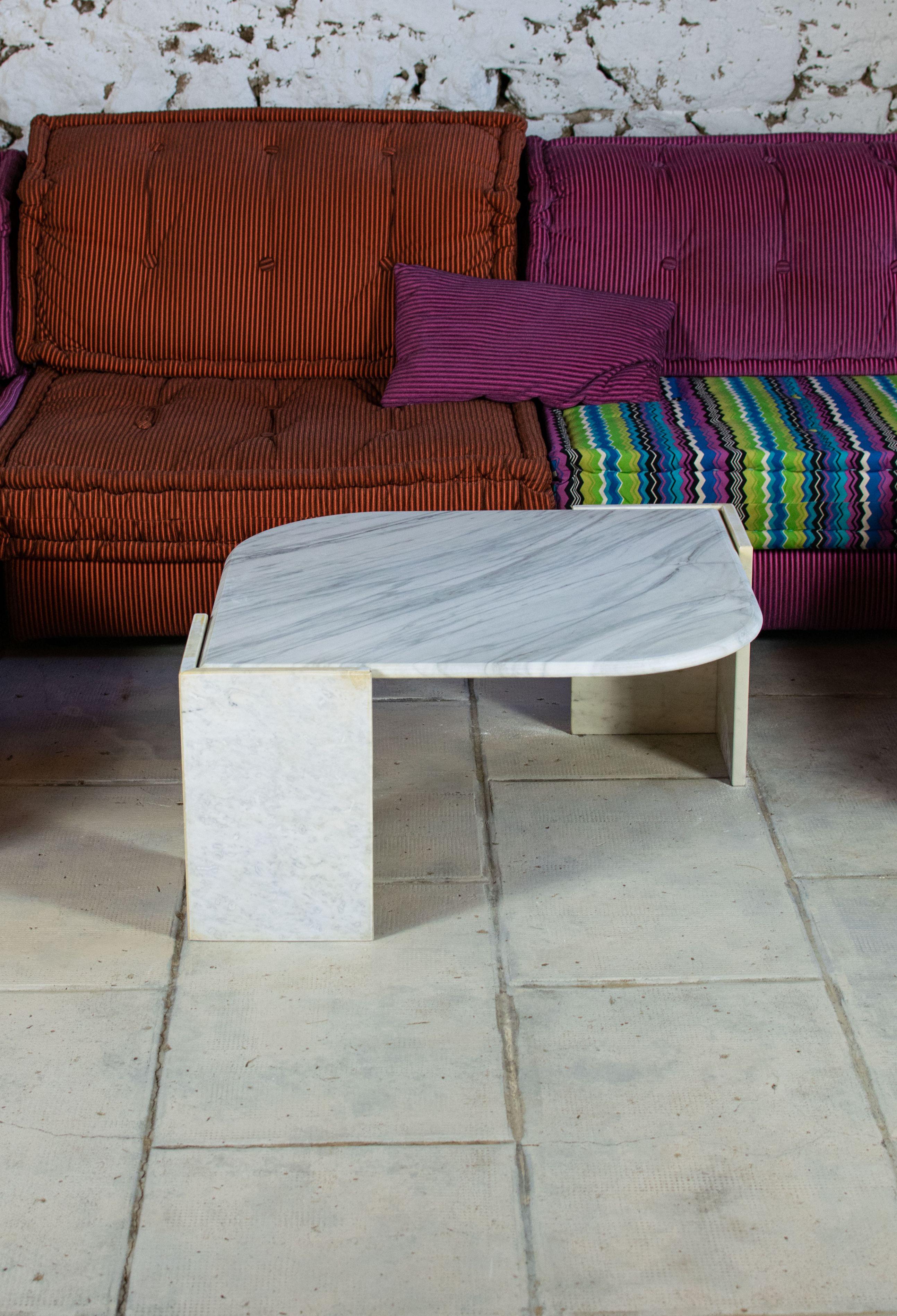 Table basse en marbre forme oeil, 1970 6