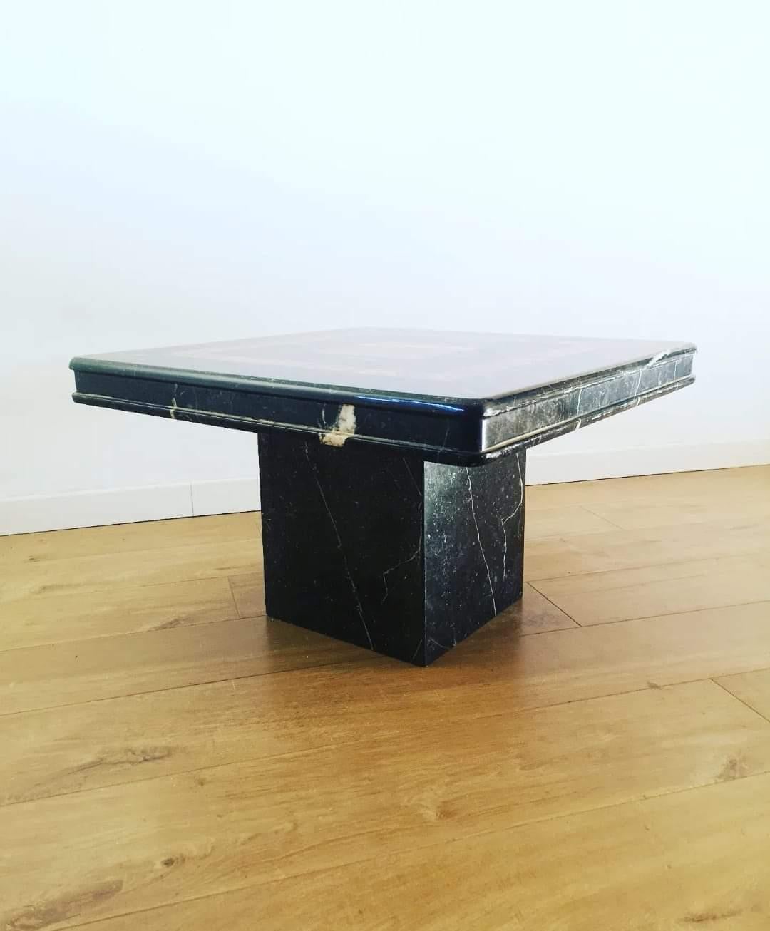Table basse en marbre italien In Good Condition In SAINT-ESTÈVE, FR