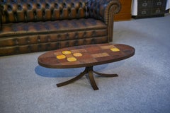 Table Basse en Pierre de Lave et Céramique par Jean Jaffeux 1960 - 1970