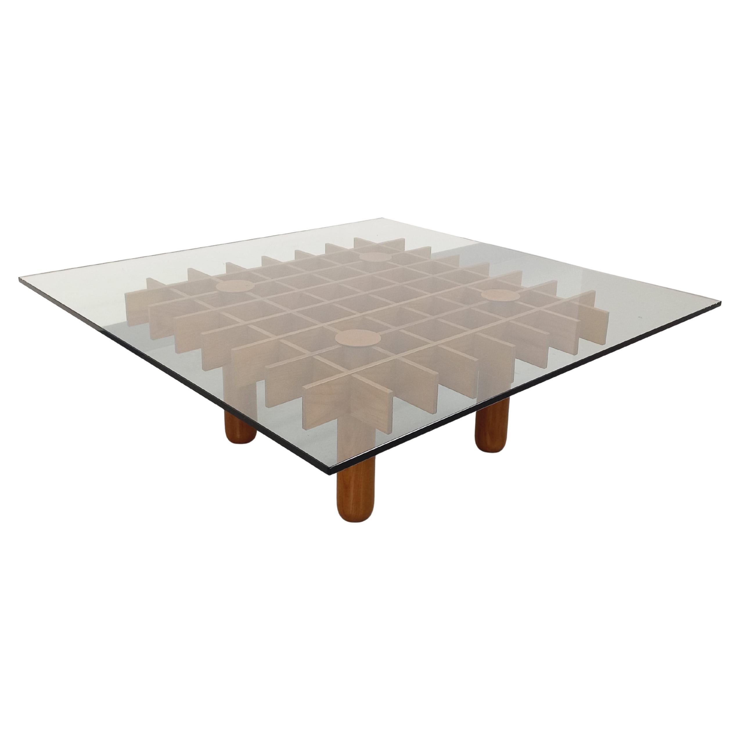 Table basse italienne carrée vintage Kyoto par Gianfranco Frattini pour Knoll For Sale