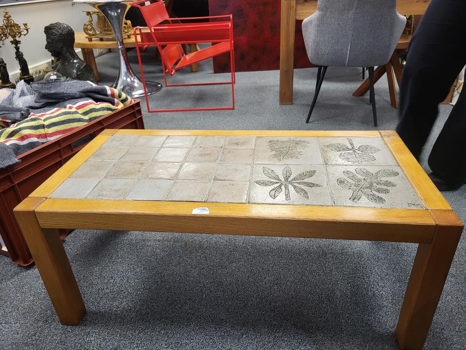 Unterer Tisch von Jacques Blin aus Holz und Keramik  Francaise Französische Riviera 1960 im Angebot 8