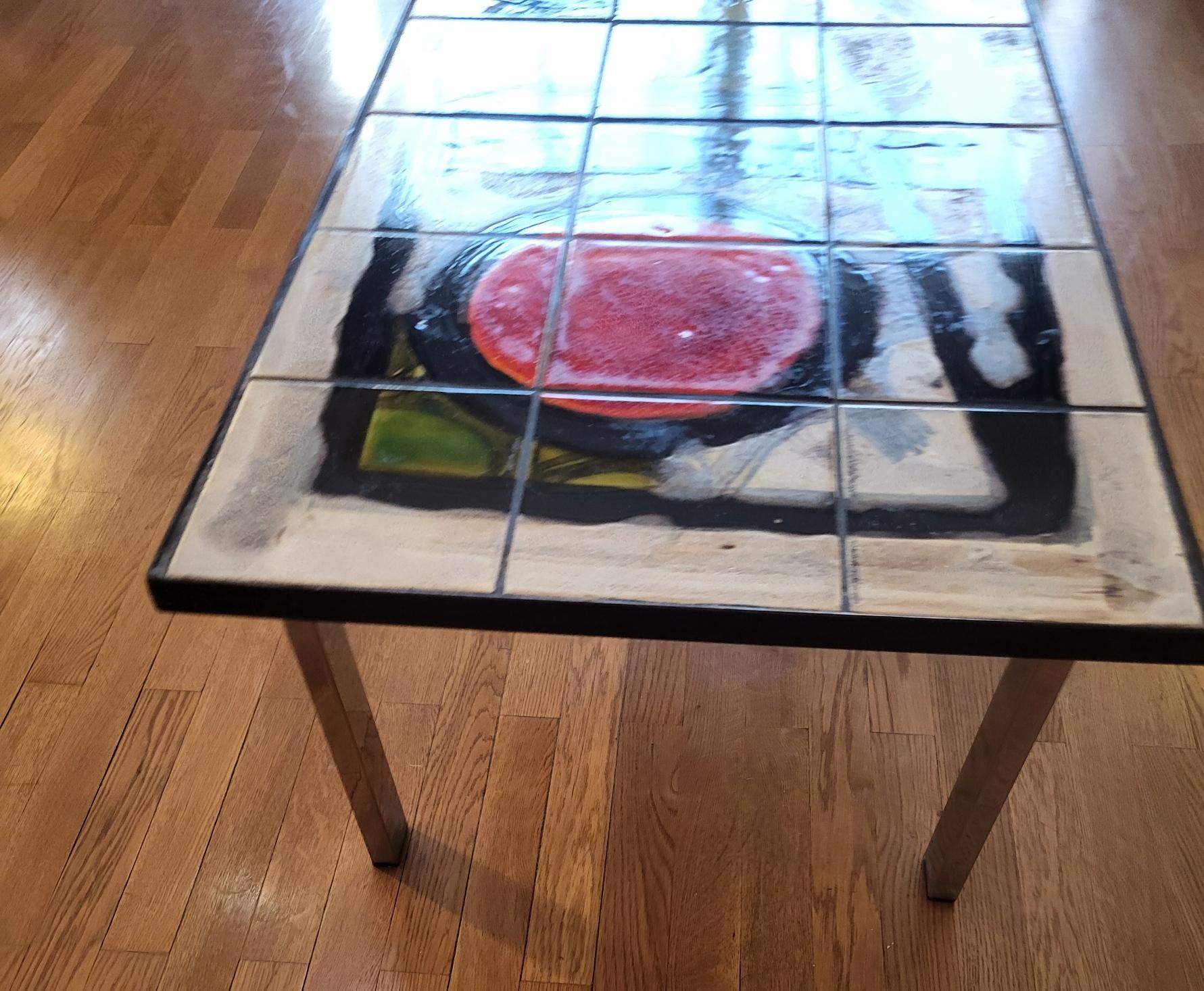 Table basse Juliette Belarti en céramique et lave de volcan Belgique circa 1960 For Sale 2