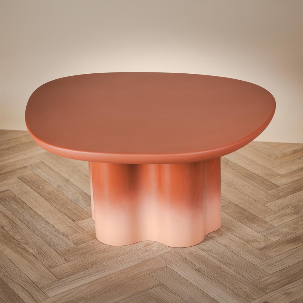 Post-Modern Organic Form, Gardient Red Cozy Table One of a Kind by MANUFACTURE XXI For Sale