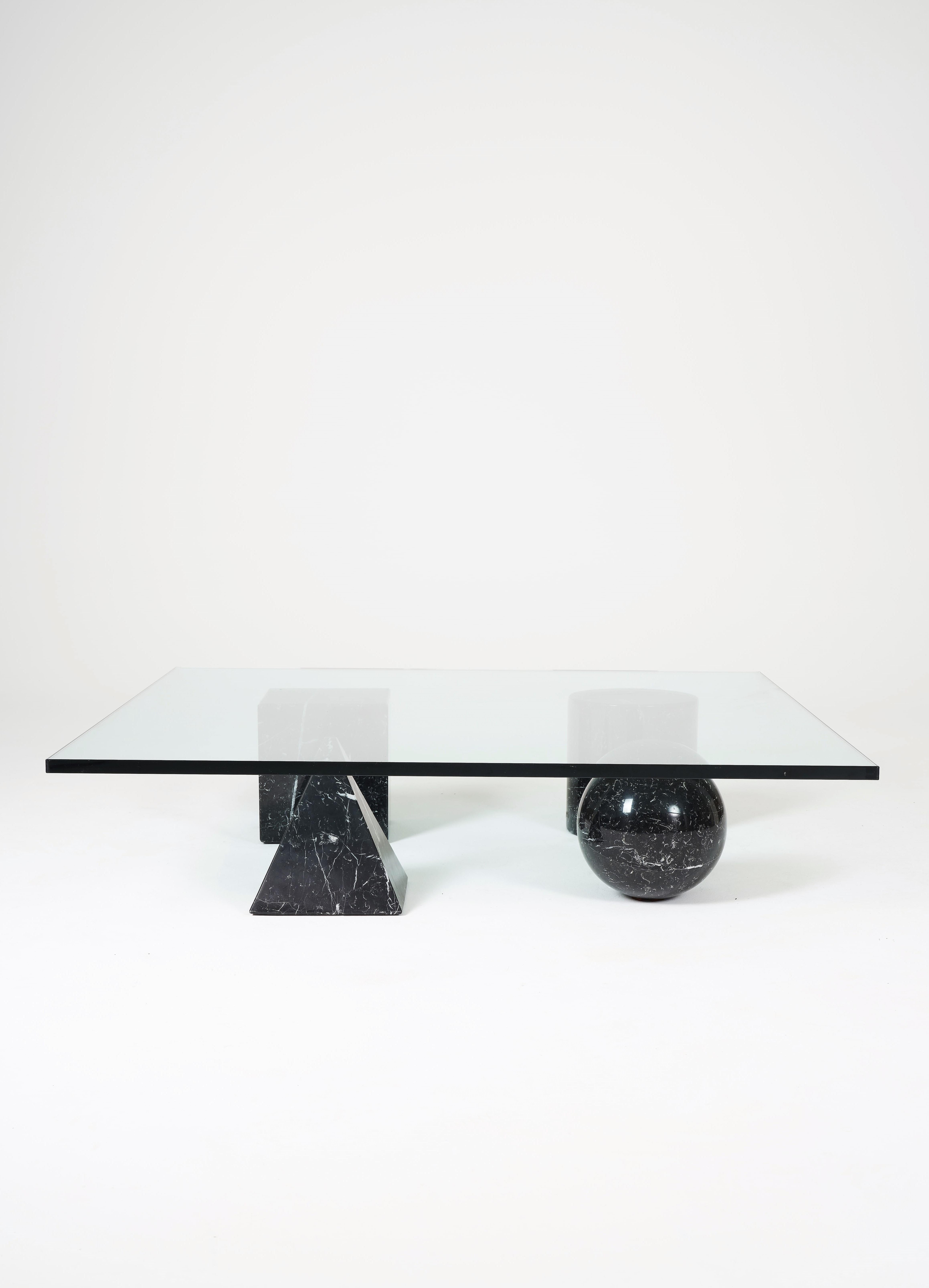 Glass Metafora Coffee Table By Lella And Massimo Vignelli For Martinelli Luce