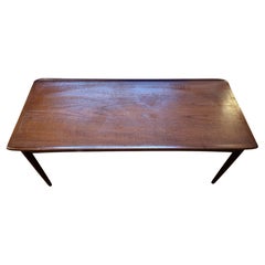 Table basse "Mobelintarsia Denmark modèle 105 en teck scandinave 1960 Vintage
