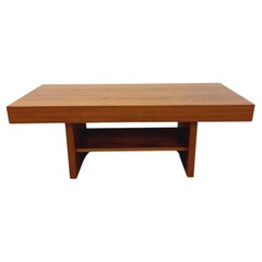 Table basse moderniste vintage en teck des années 60