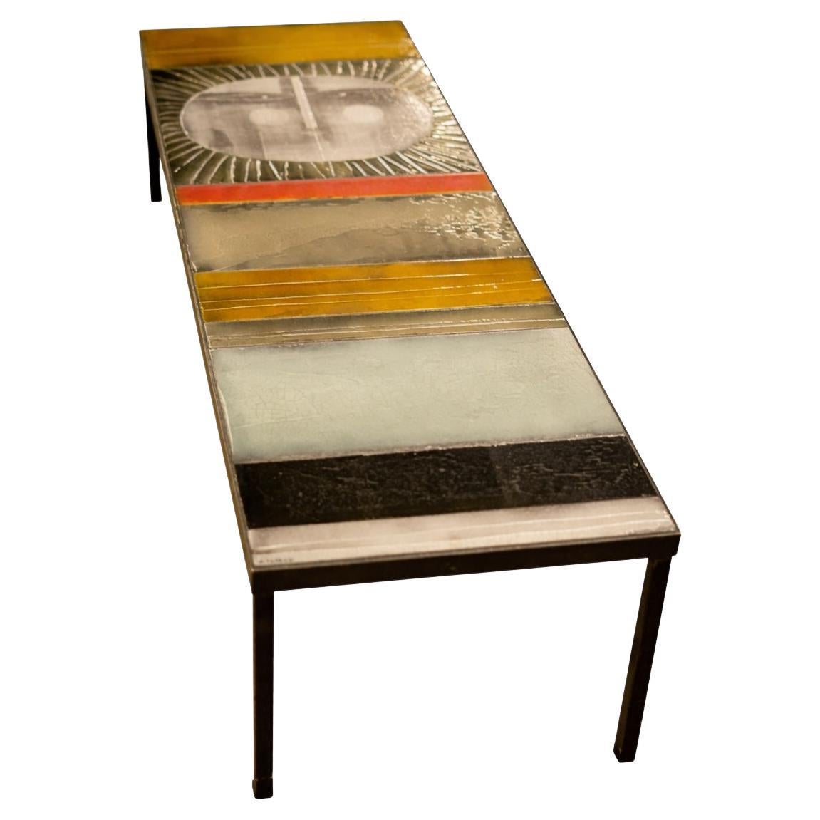 Rechteckiger couchtisch model 'Soleil' von Roger Capron