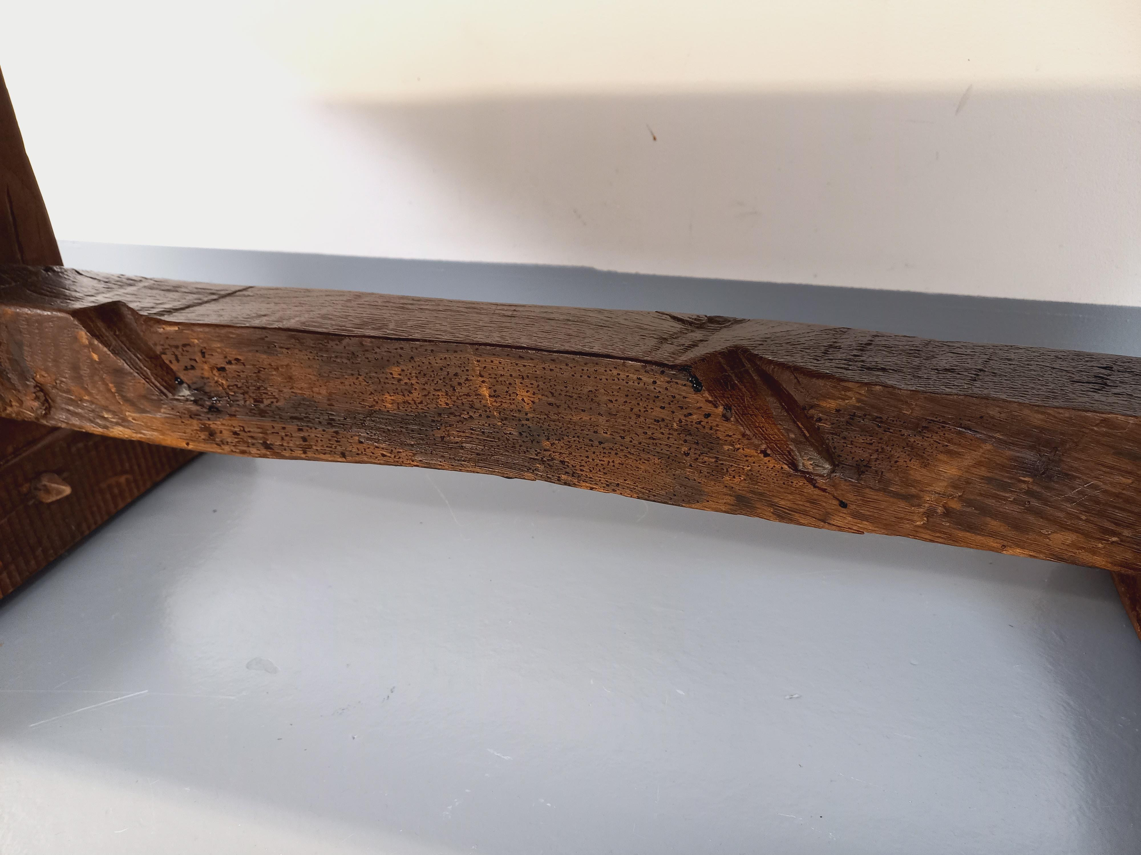 Rechteckiger, rustikaler Vintage-Tisch aus massivem Céramique-Material im Angebot 8