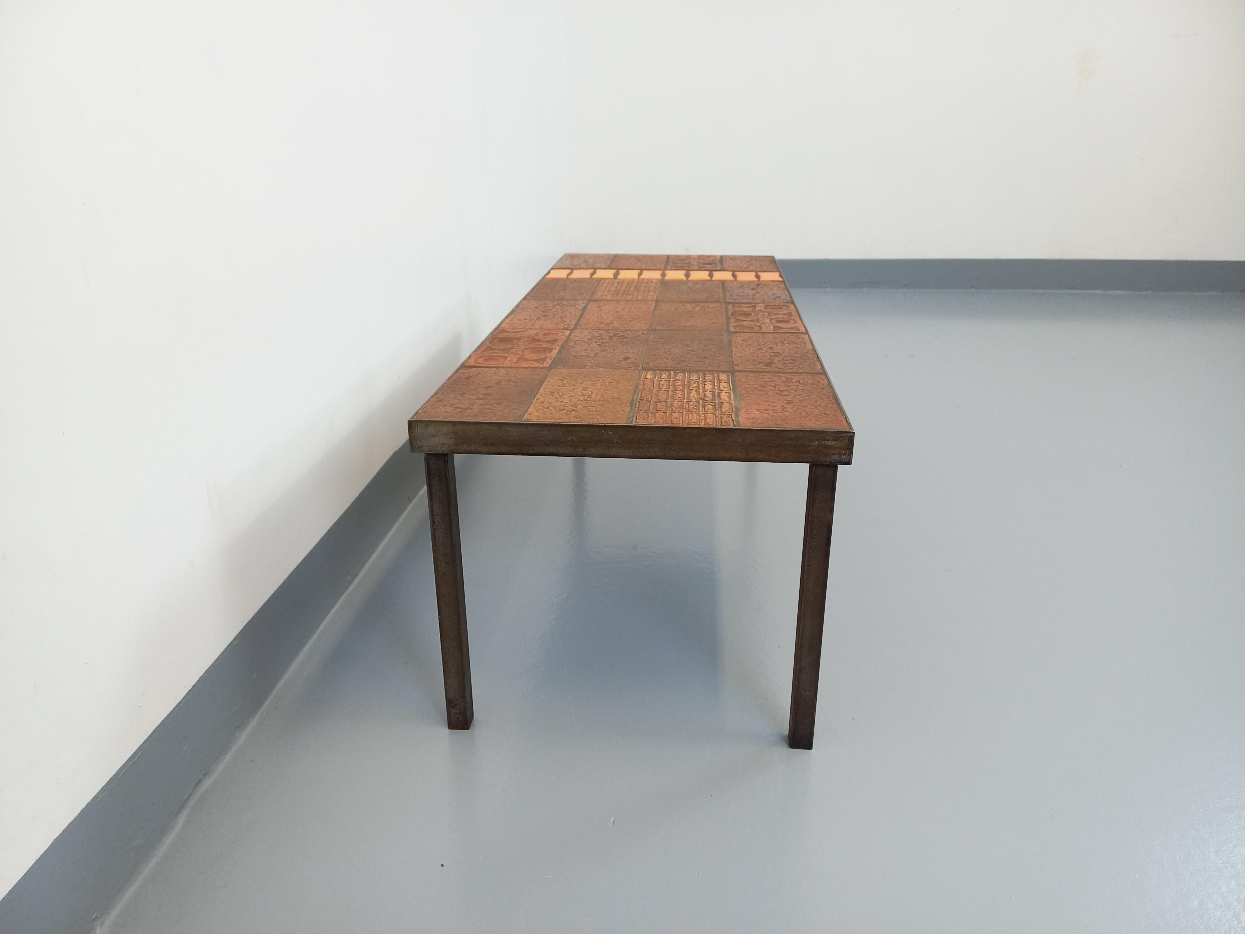 Rechteckiger Tisch Vintage von Jean Jaffeux aus Stahl und Stahlblech (Mitte des 20. Jahrhunderts) im Angebot