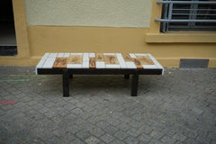 Table basse Roger Capron herbiers vintage céramique