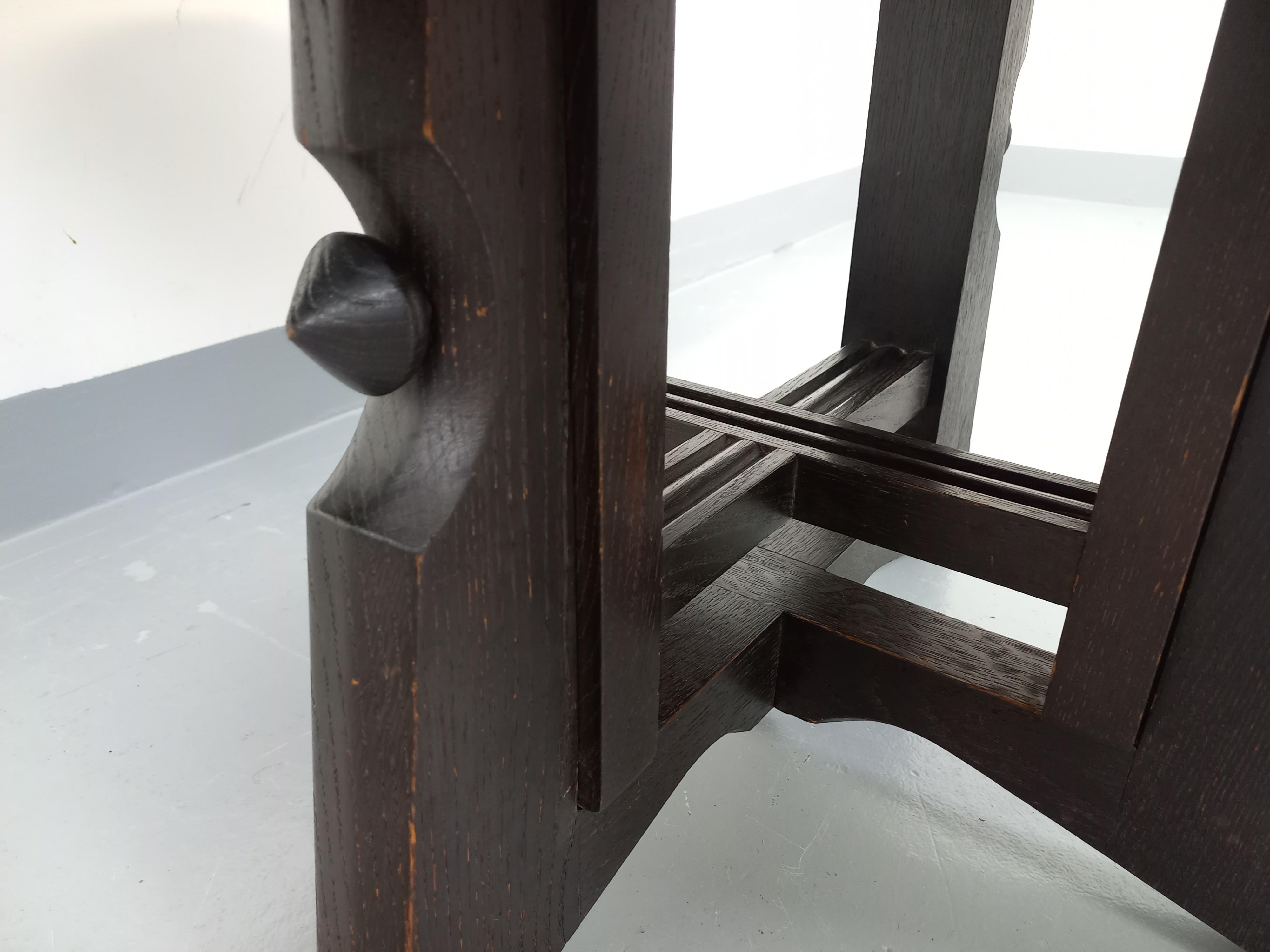 Français Table basse ronde modulable Guillerme et Chambron en chêne massif et céramique en vente