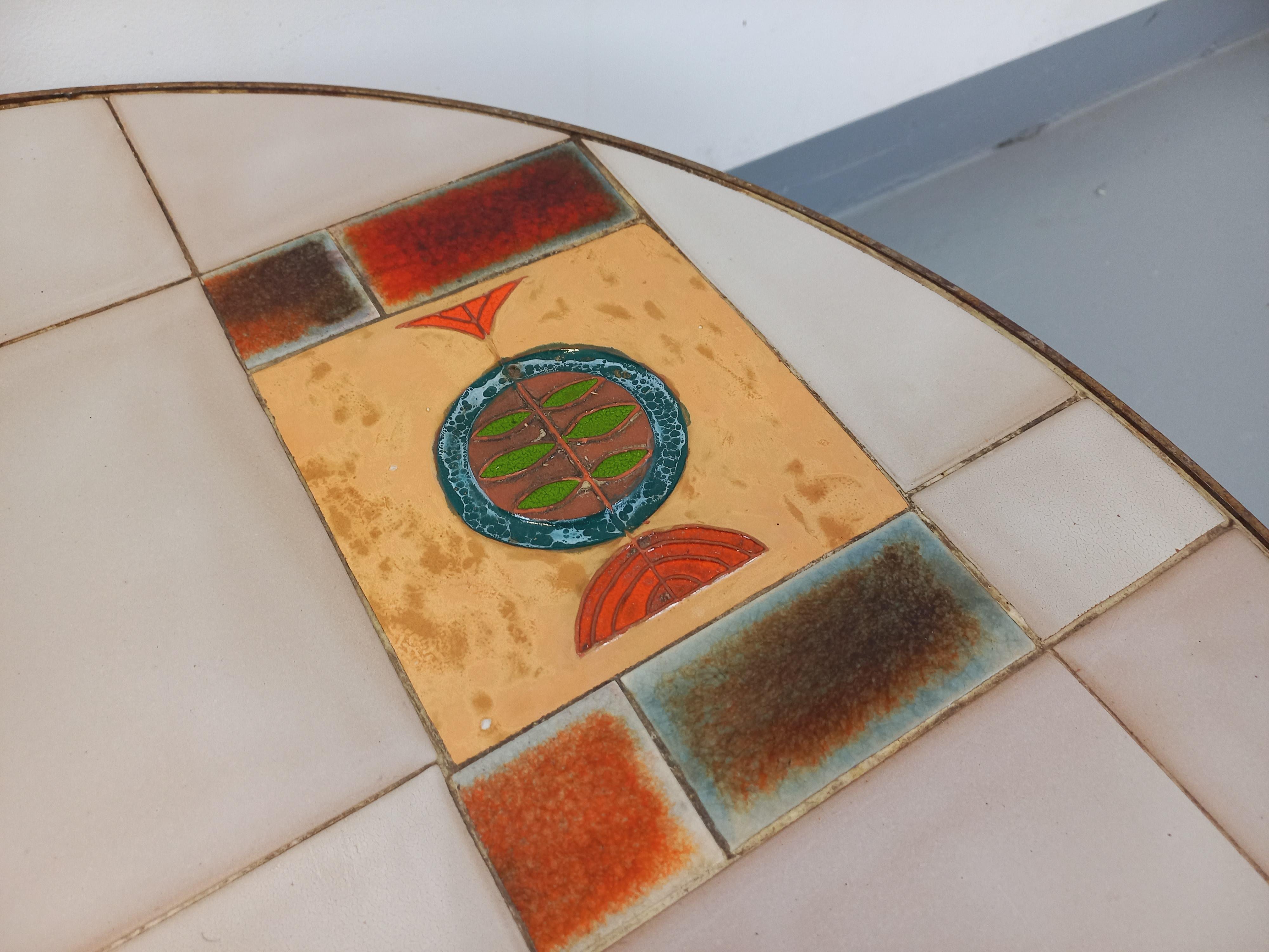 Table basse ronde vintage de Jean Gregorieff pour Roche Bobois des années 60 70 en vente 8