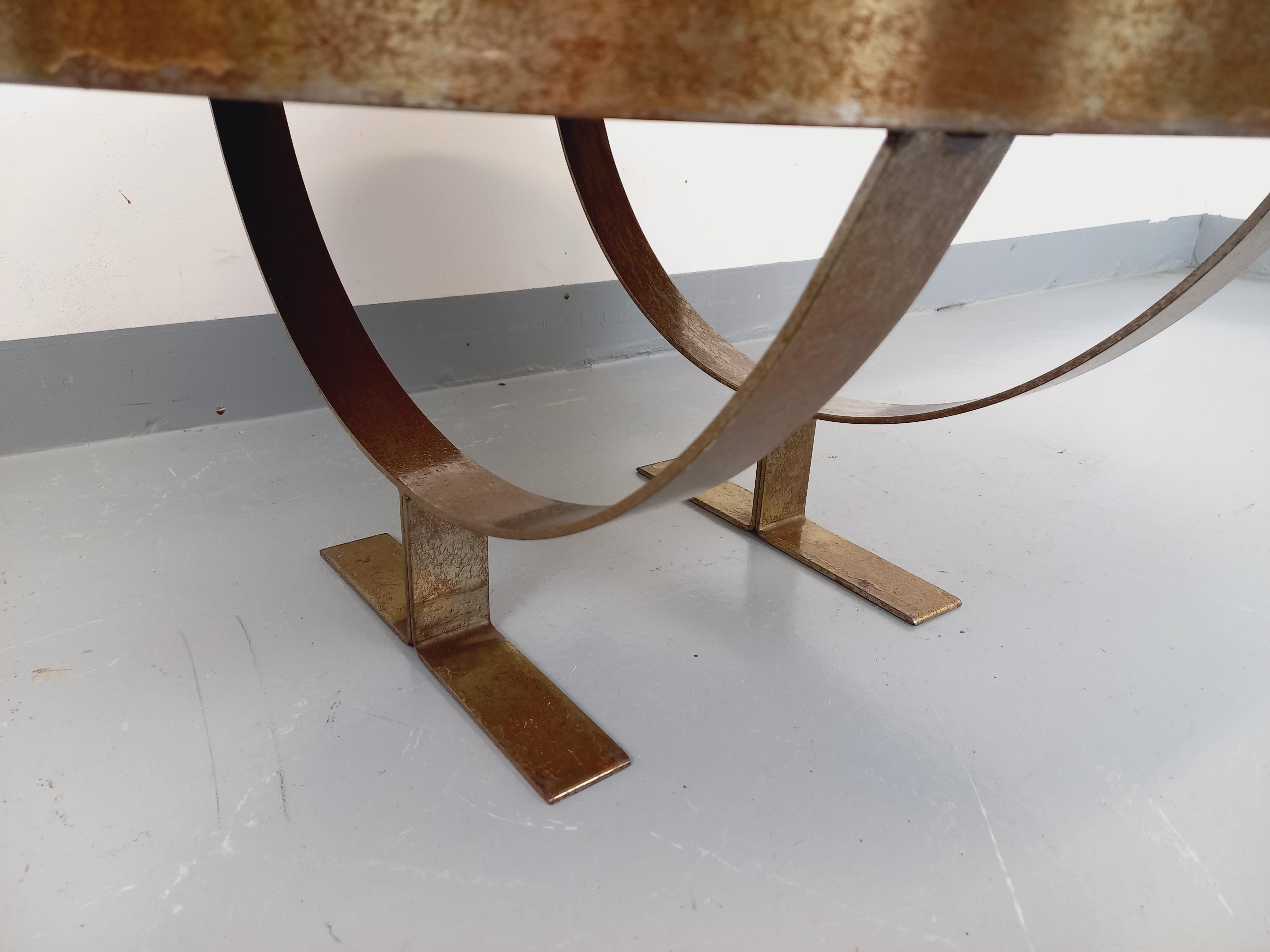 Table basse ronde vintage de Jean Gregorieff pour Roche Bobois des années 60 70 en vente 11