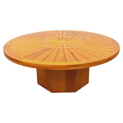Tisch unten ronde vintage en pin des années 70