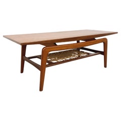 Table basse scandinave en teck et corde d'Arne Hovmand Olsen pour Samcom