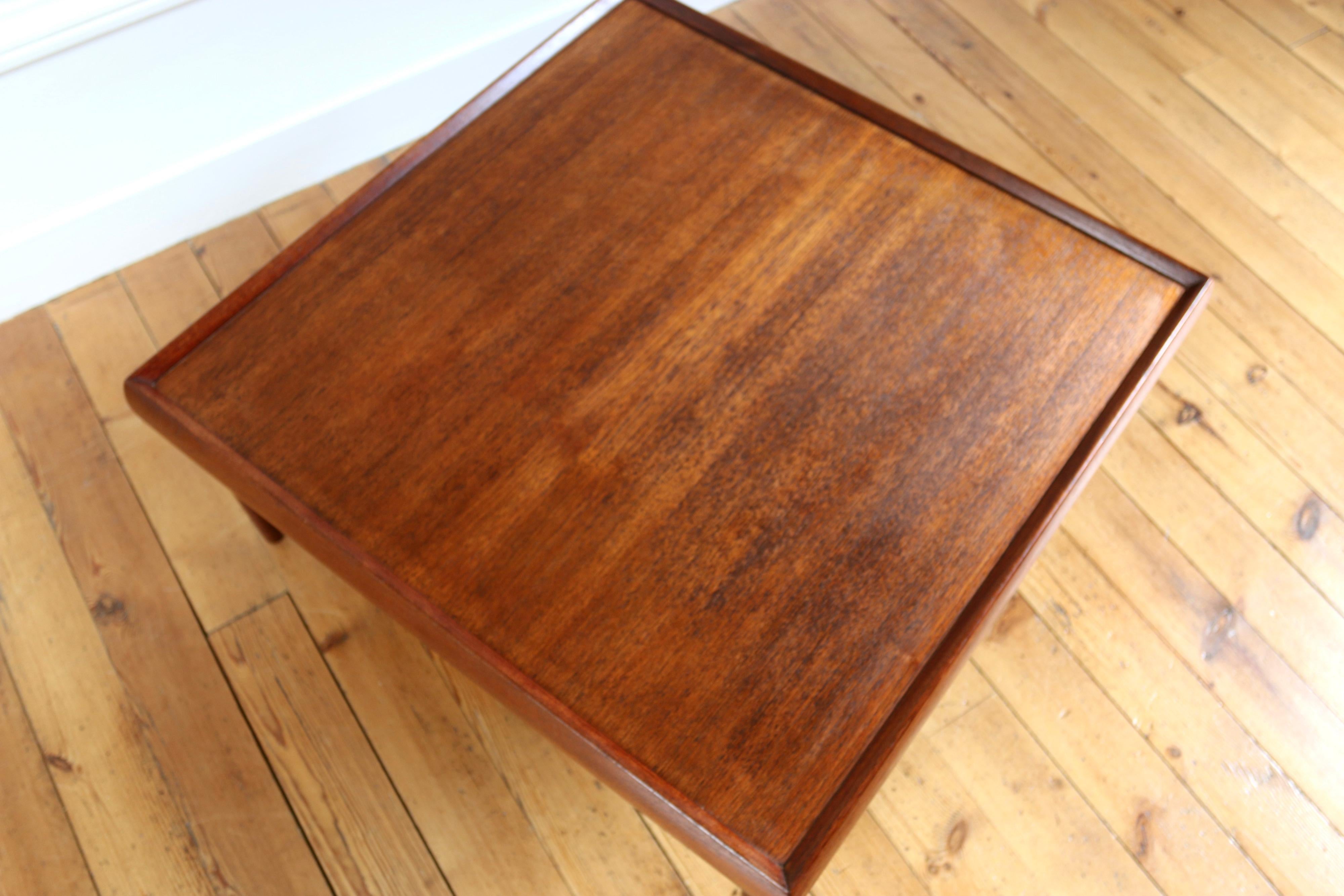 Danois Table basse scandinave teck vintage Bramin 1960