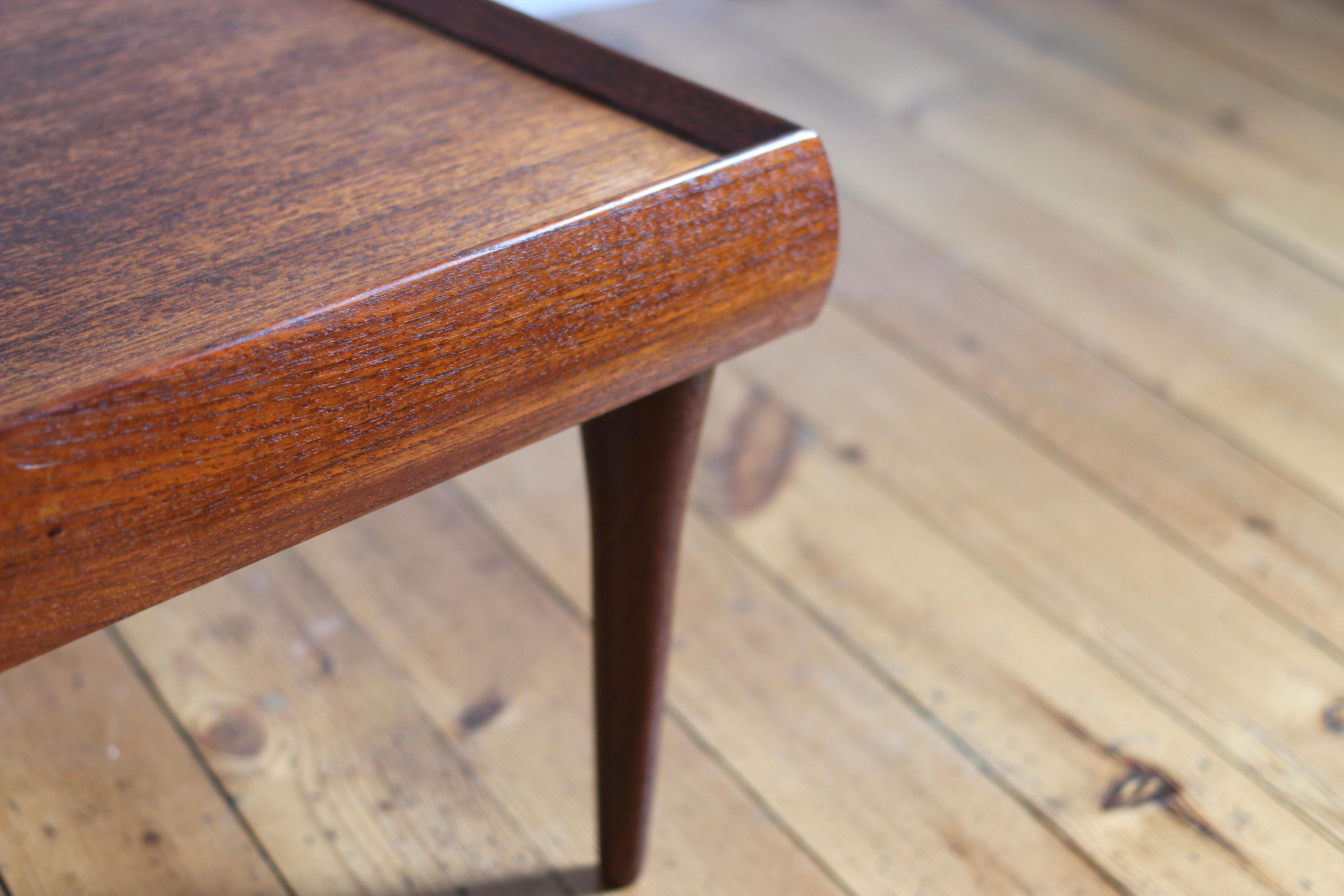 Milieu du XXe siècle Table basse scandinave teck vintage Bramin 1960