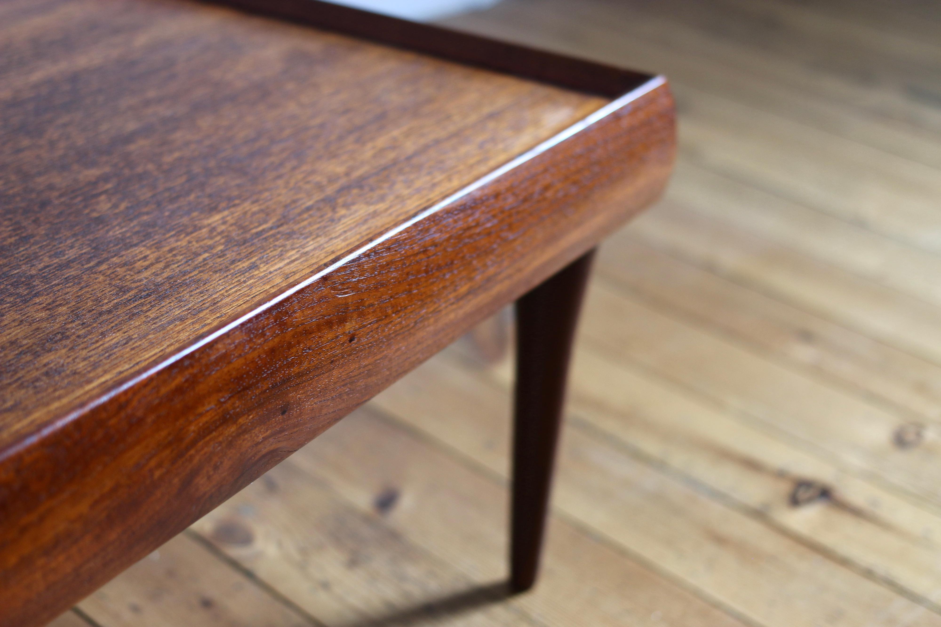 Table basse scandinave teck vintage Bramin 1960 1