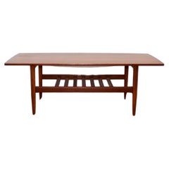 Table basse scandinave vintage en teck 1960