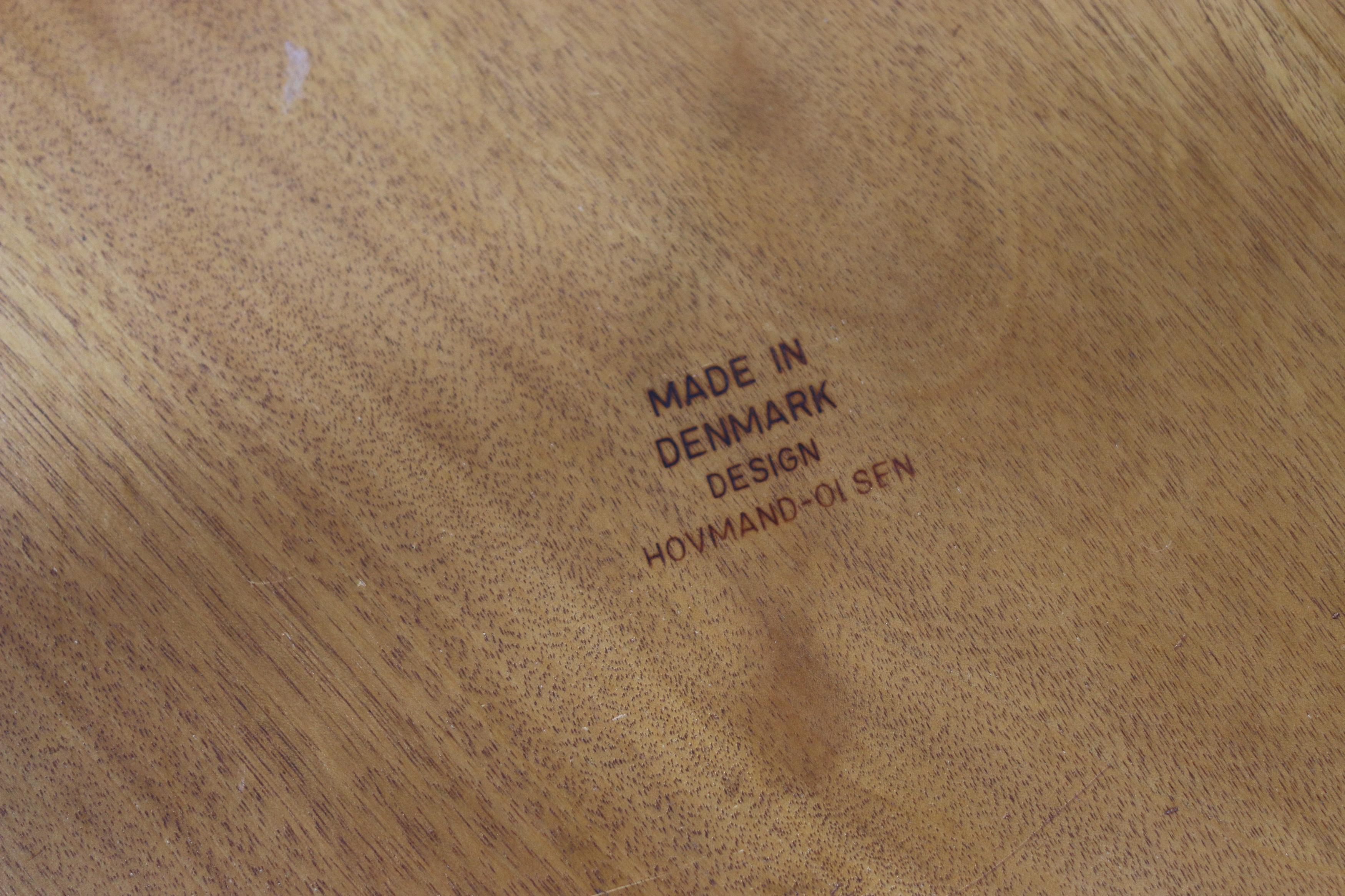 Table basse scandinave vintage teck Hovmand Olsen 1960 3
