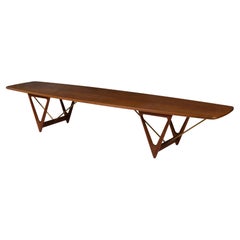 Table basse Surfboarden teck de Kurt Østervig pour Jason Møbelfabrik