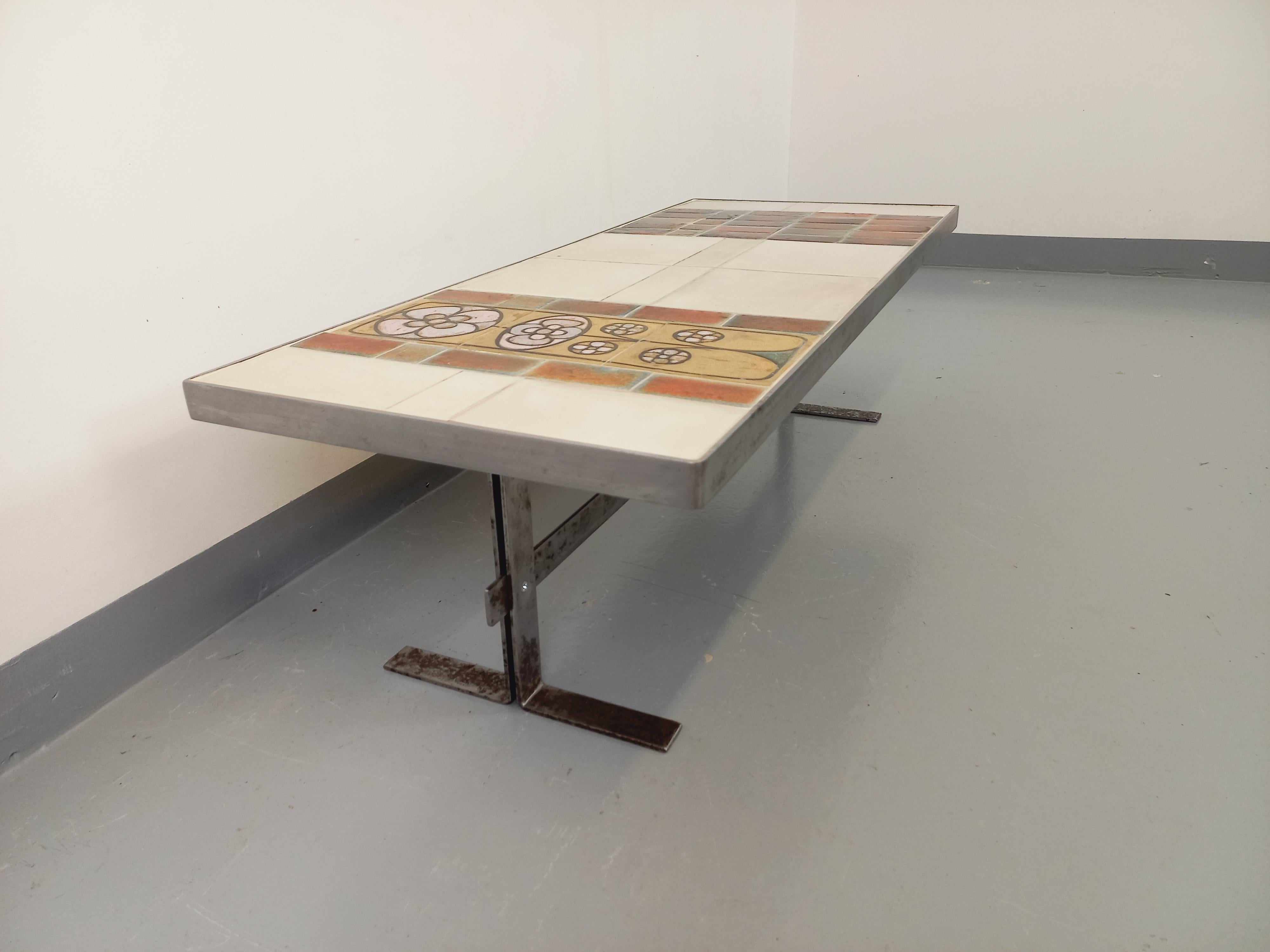 Table basse vintage de Jean Gregorieff pour Roche Bobois des années 60 70 en vente 2
