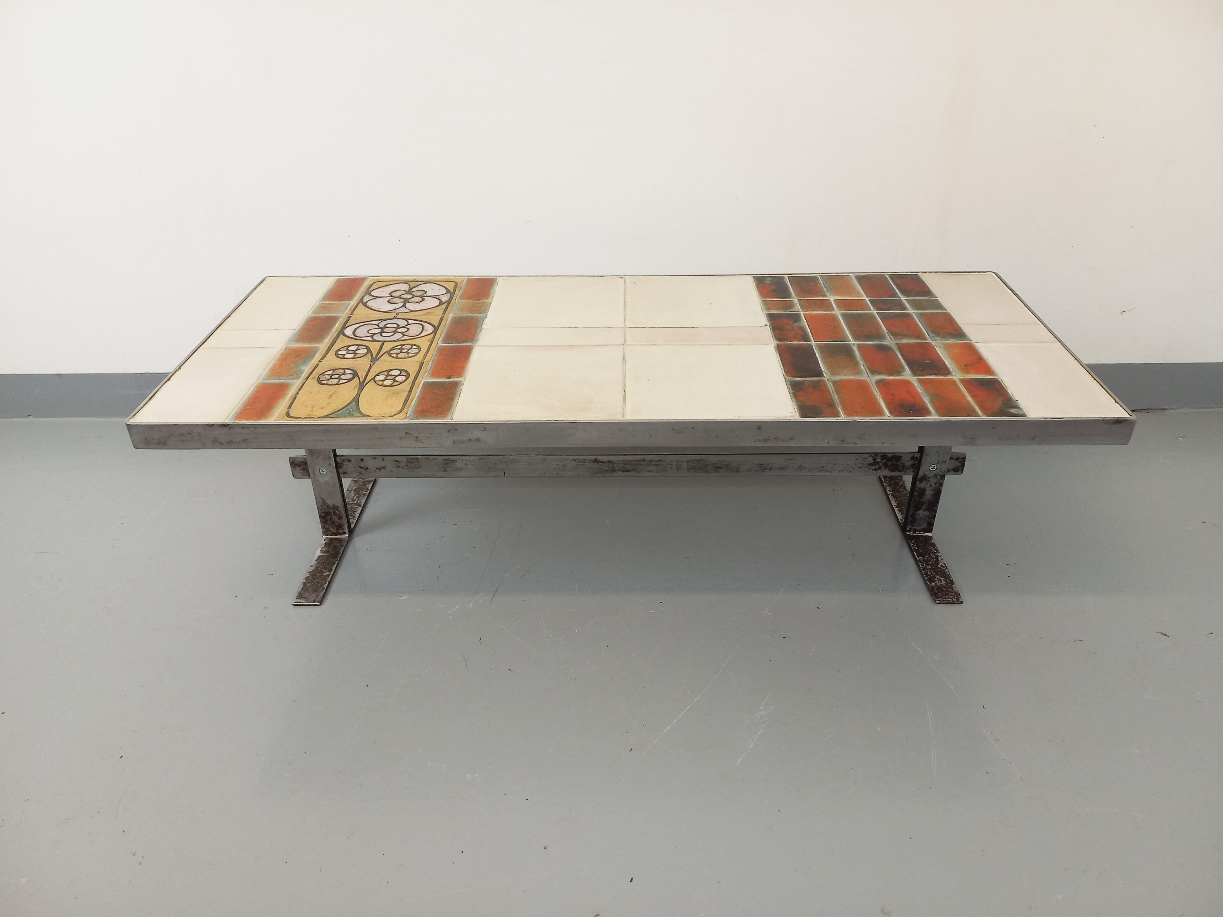 Mid-Century Modern Table basse vintage de Jean Gregorieff pour Roche Bobois des années 60 70 en vente