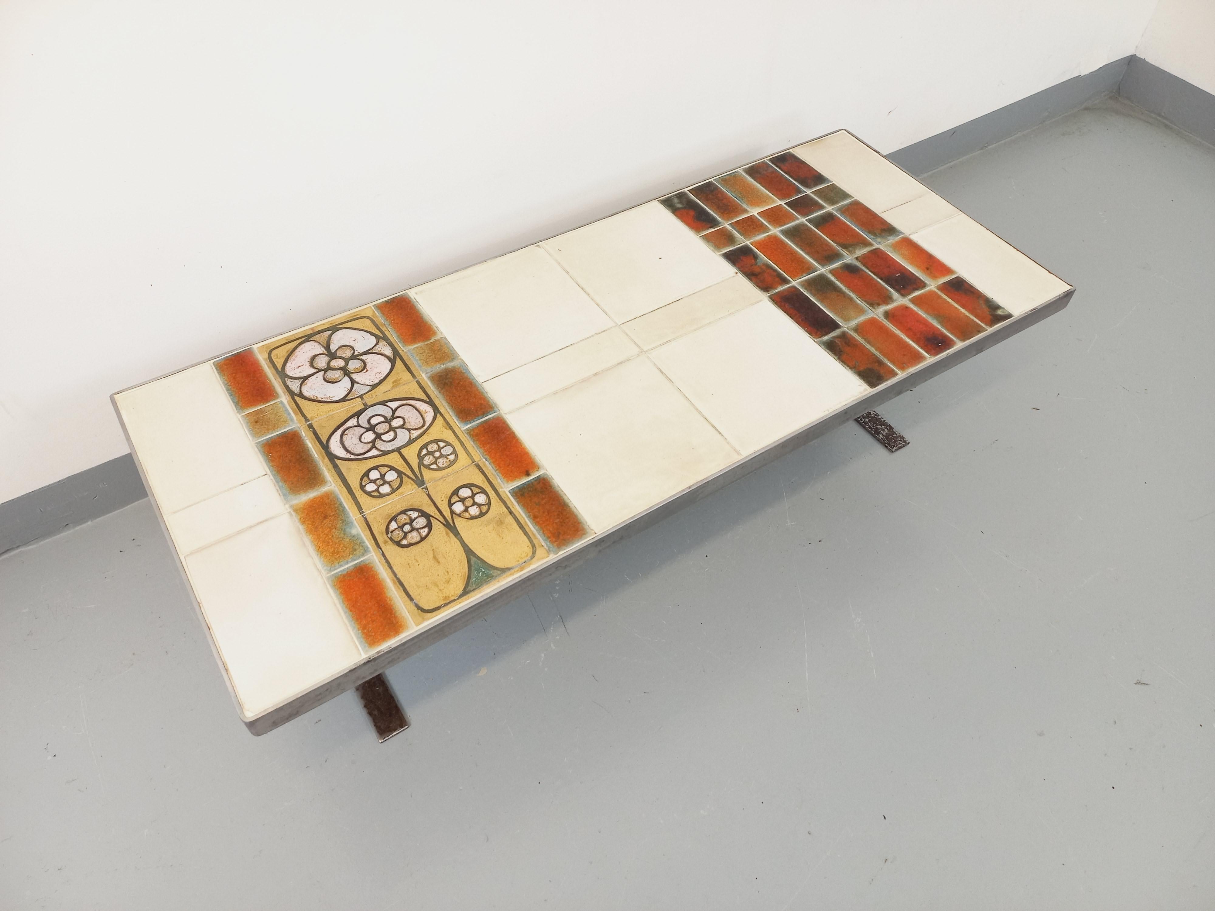 Table basse vintage de Jean Gregorieff pour Roche Bobois des années 60 70 Bon état - En vente à BESANÇON, FR
