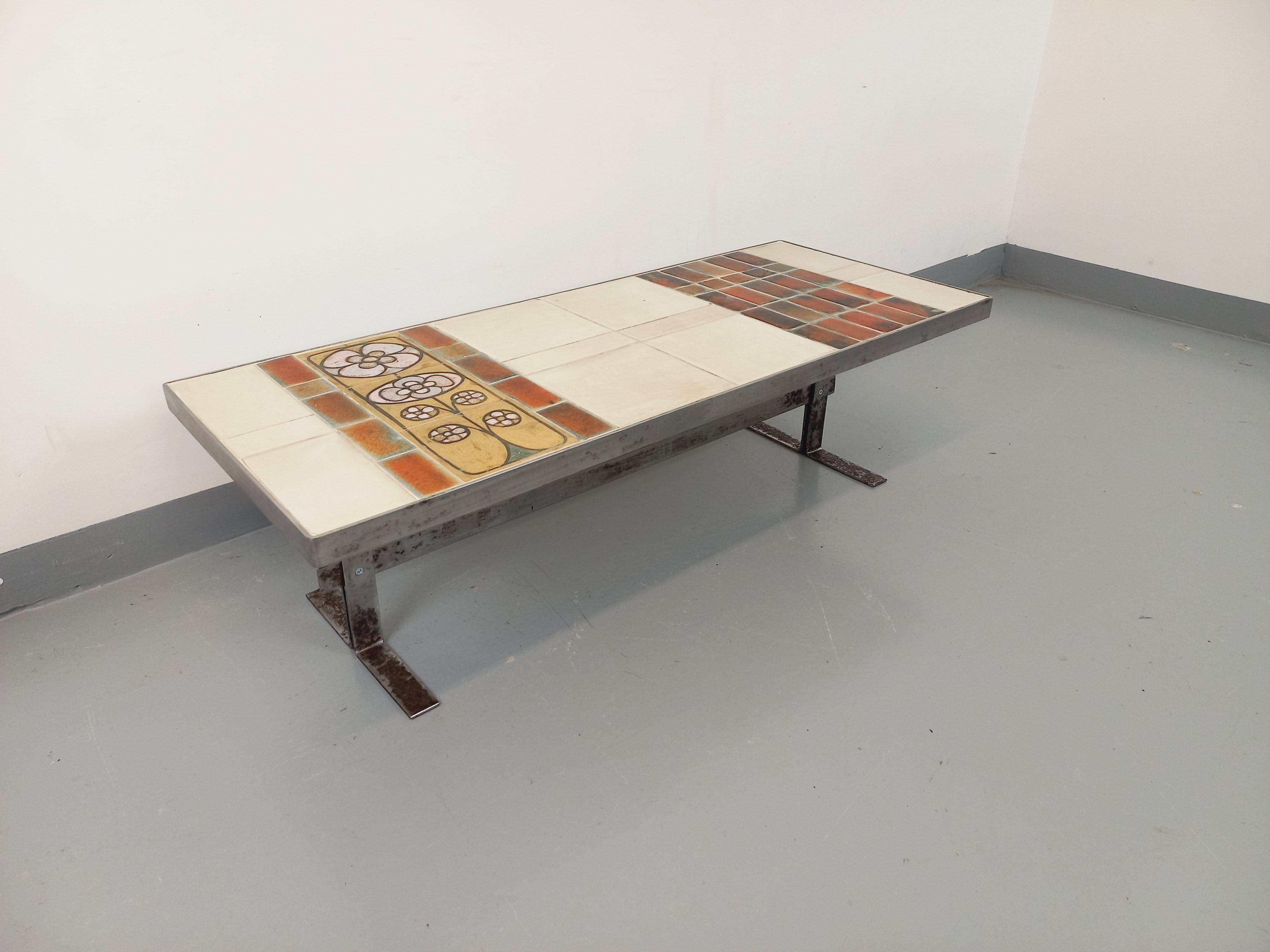 Milieu du XXe siècle Table basse vintage de Jean Gregorieff pour Roche Bobois des années 60 70 en vente