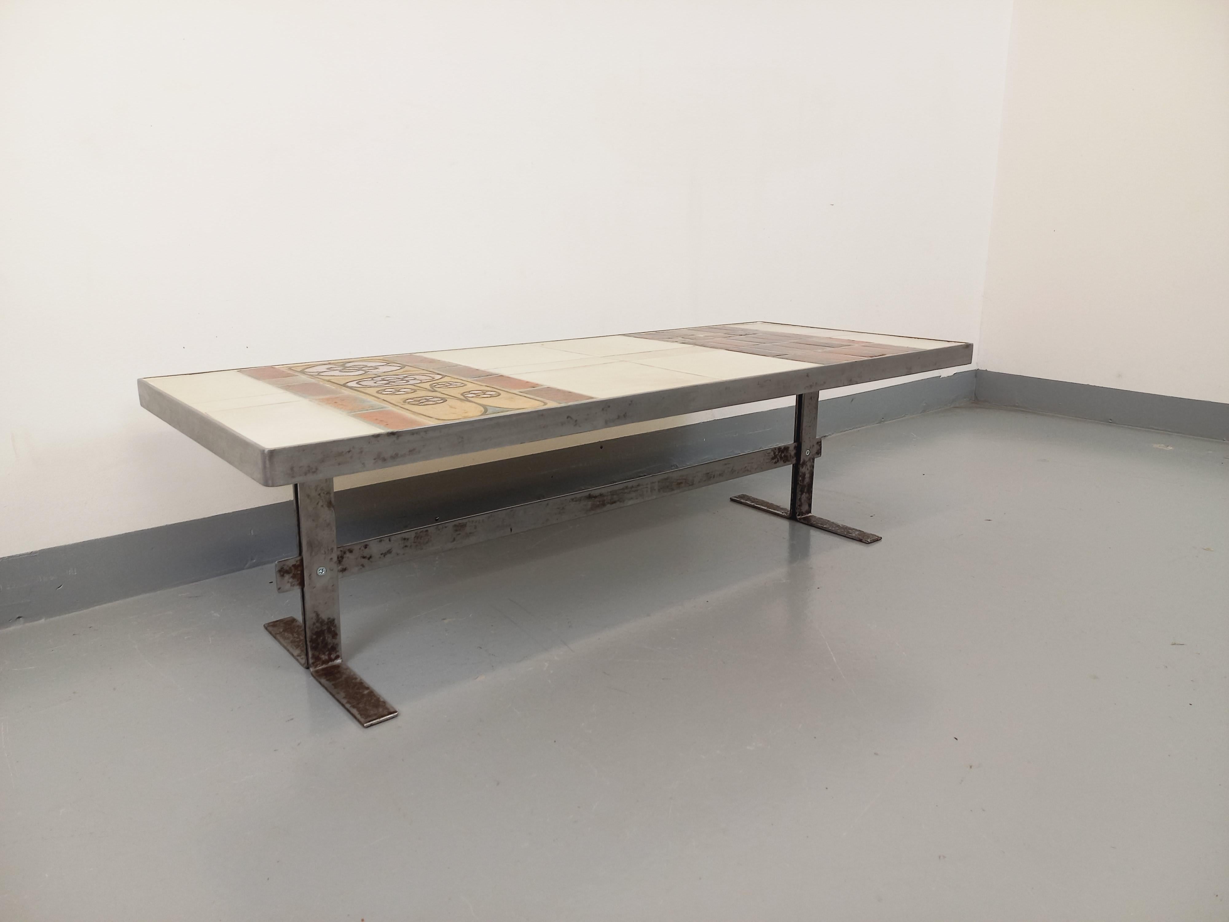 Table basse vintage de Jean Gregorieff pour Roche Bobois des années 60 70 en vente 1