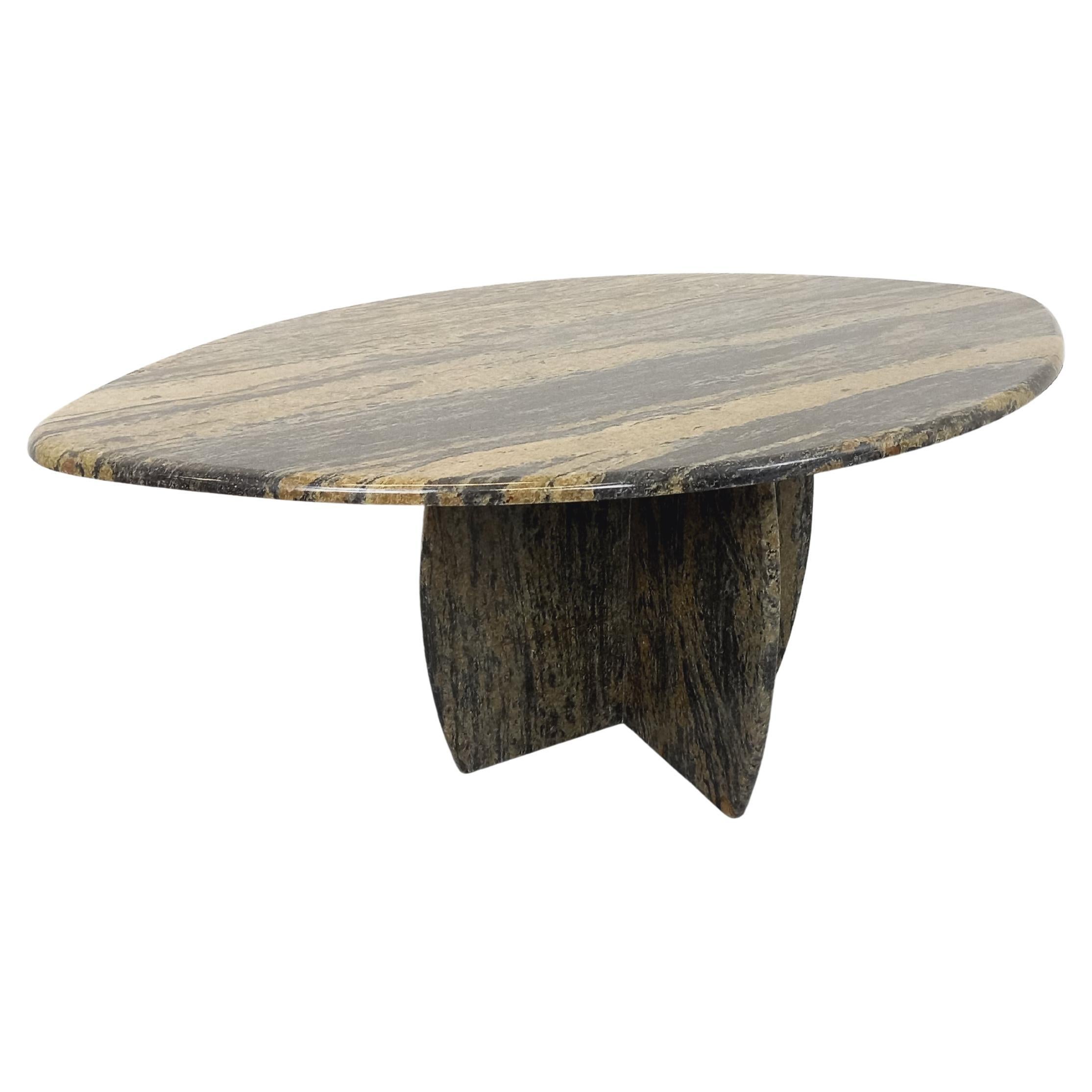 Table basse vintage en granit des années 70
