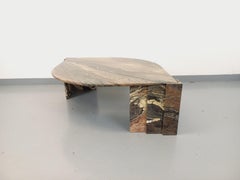 Table basse vintage en marbre des années 70