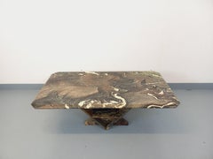 Table basse vintage en marbre des années 70