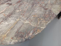 Table basse vintage en marbre gris des années 70