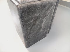 Table basse vintage en marbre gris des années 70