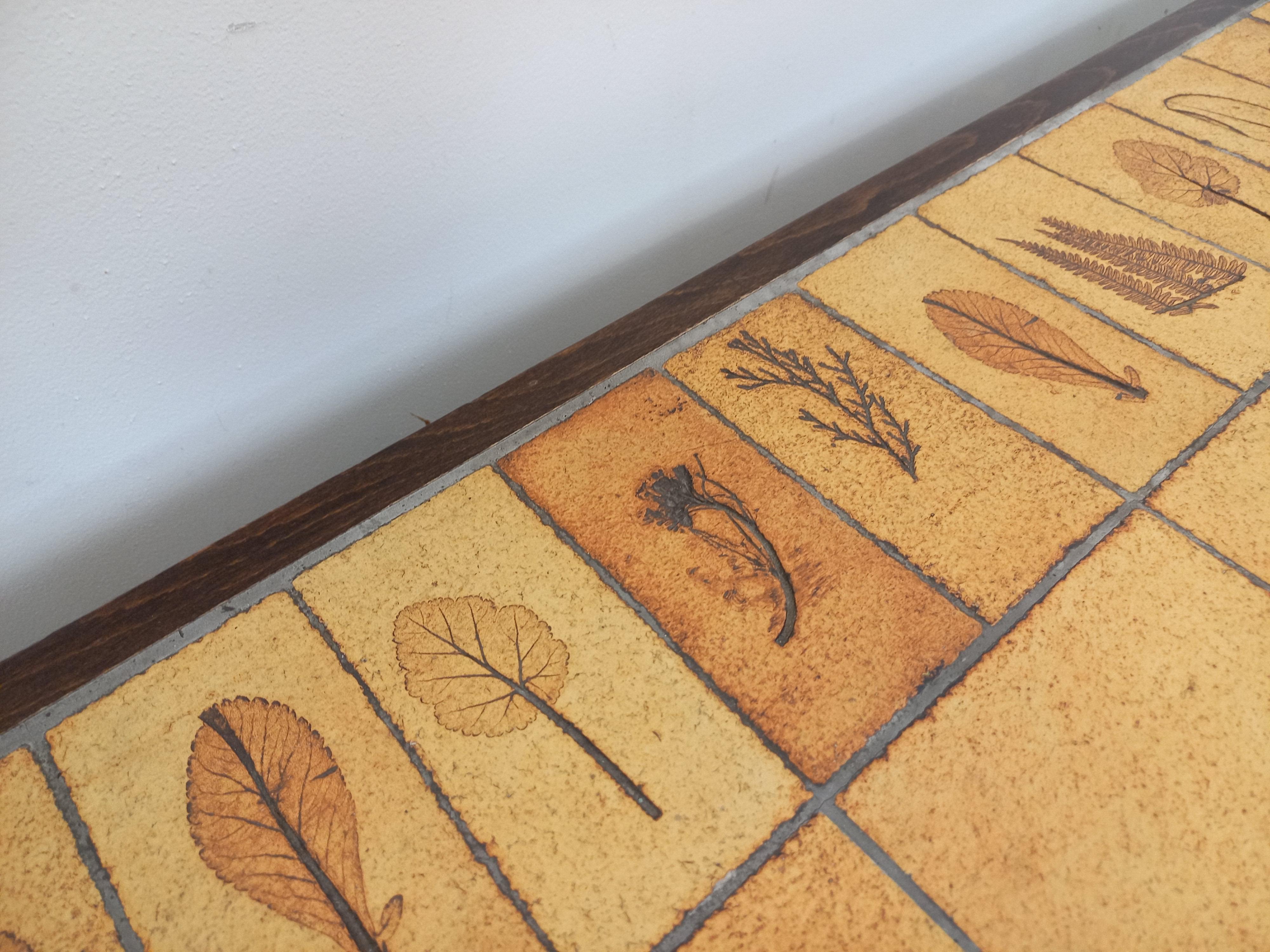 Unterer Tisch Vintage Roger Capron aus Holz und Keramik aus Vallauris im Angebot 5