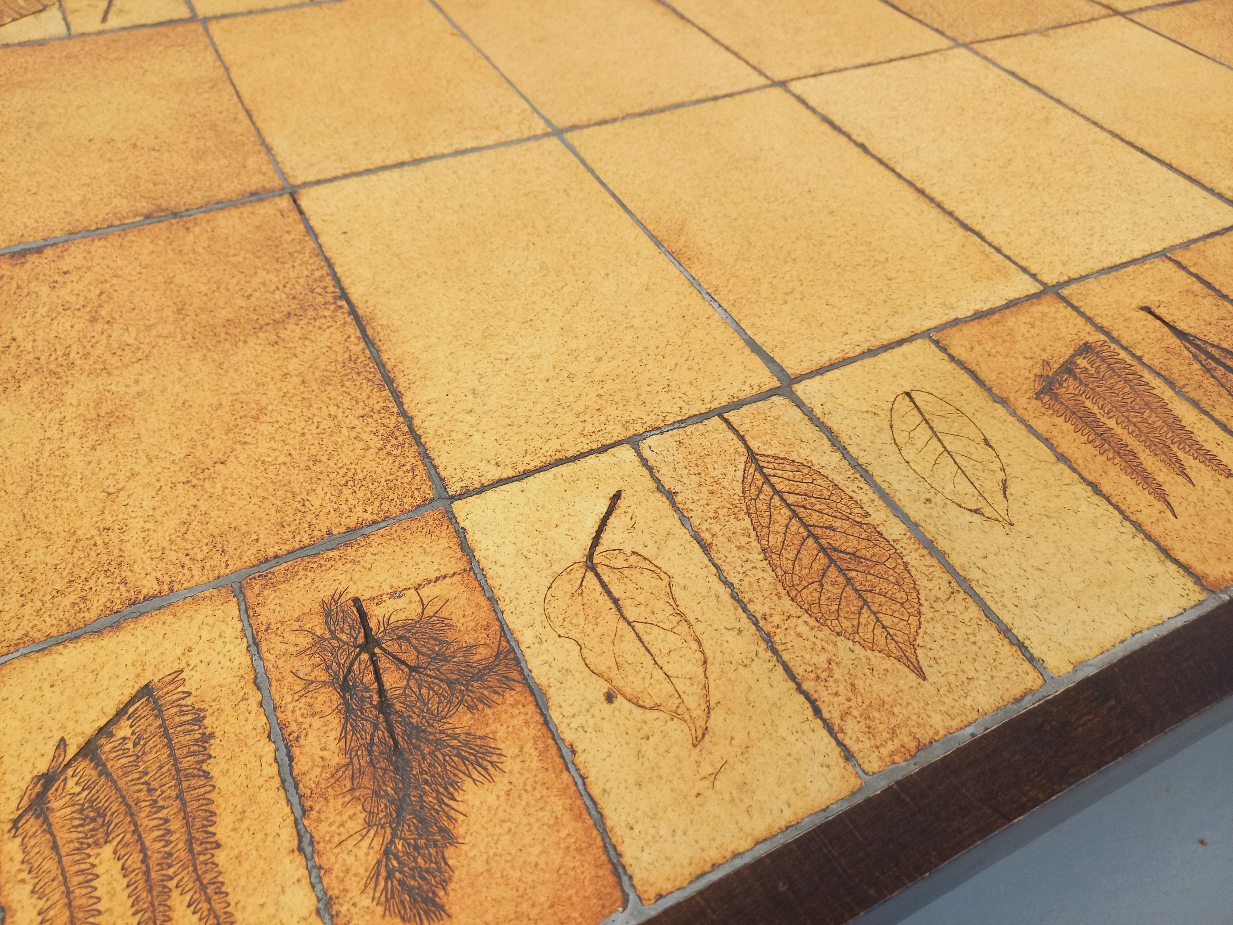 Unterer Tisch Vintage Roger Capron aus Holz und Keramik aus Vallauris im Angebot 9
