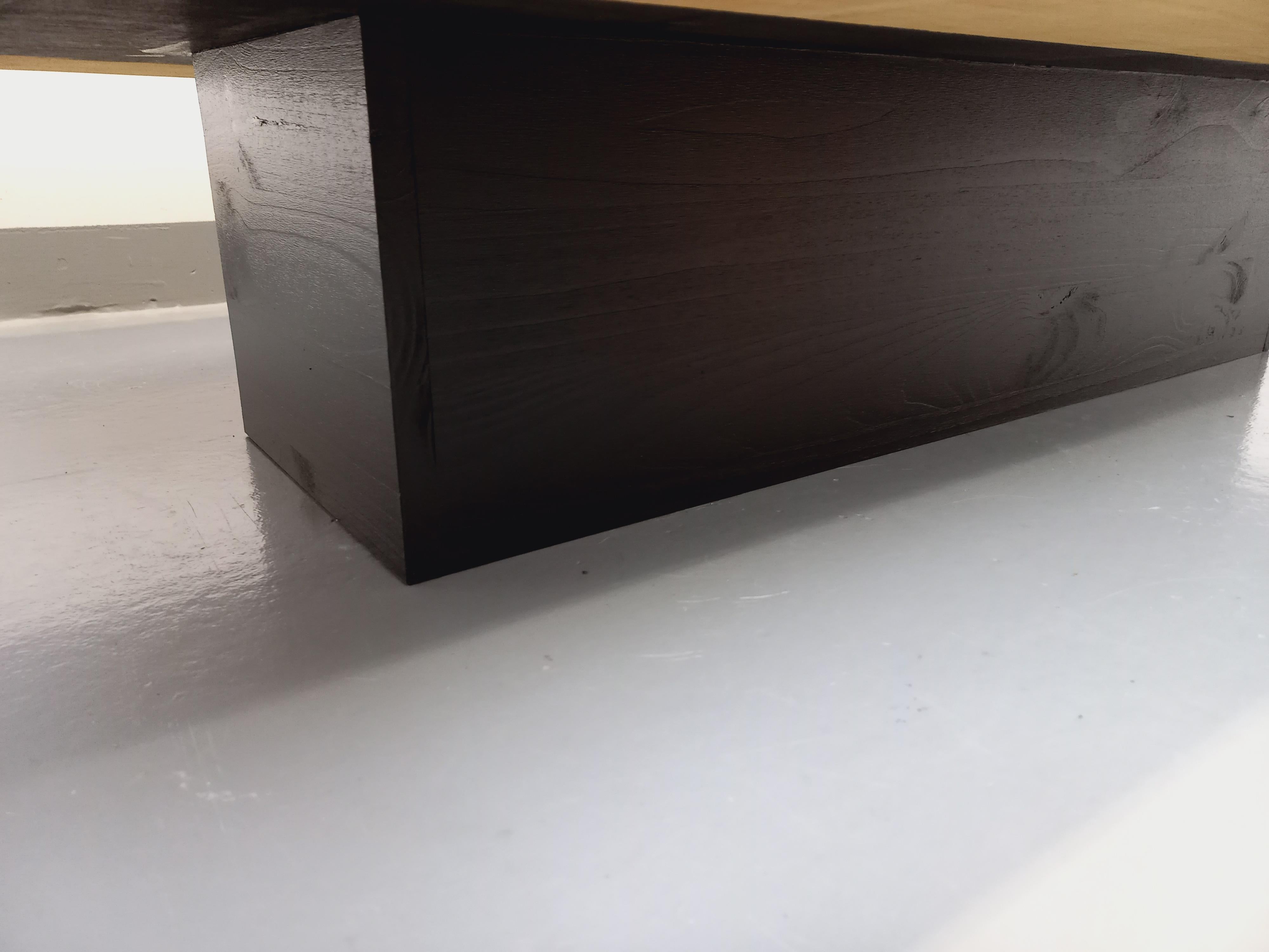 Table basse vintage Space Age style Willy Rizzo en mélaminé et bois noir 12