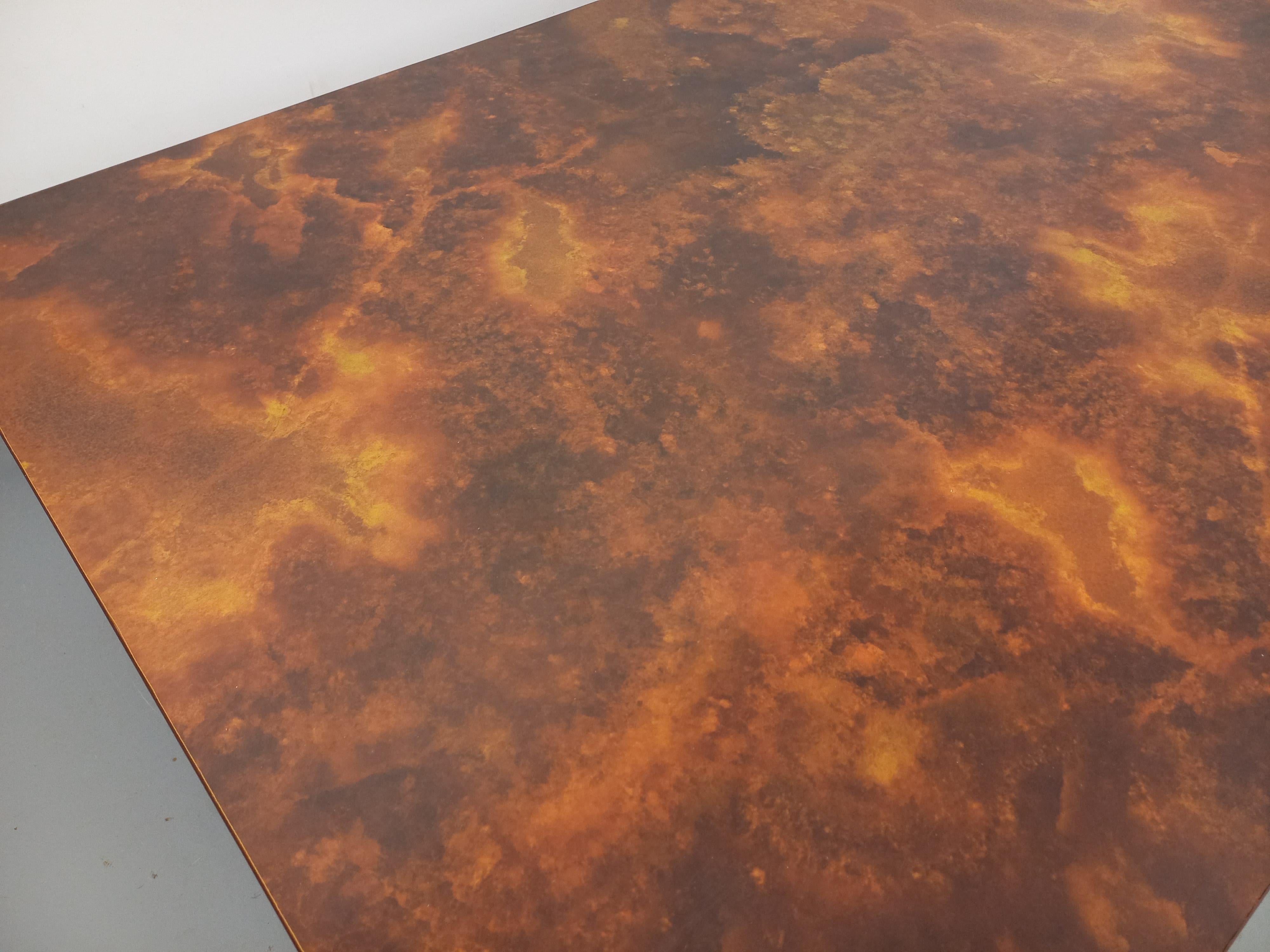 Table basse vintage Space Age style Willy Rizzo en mélaminé et bois noir 2