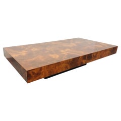 Table basse vintage Space Age style Willy Rizzo en mélaminé et bois noir