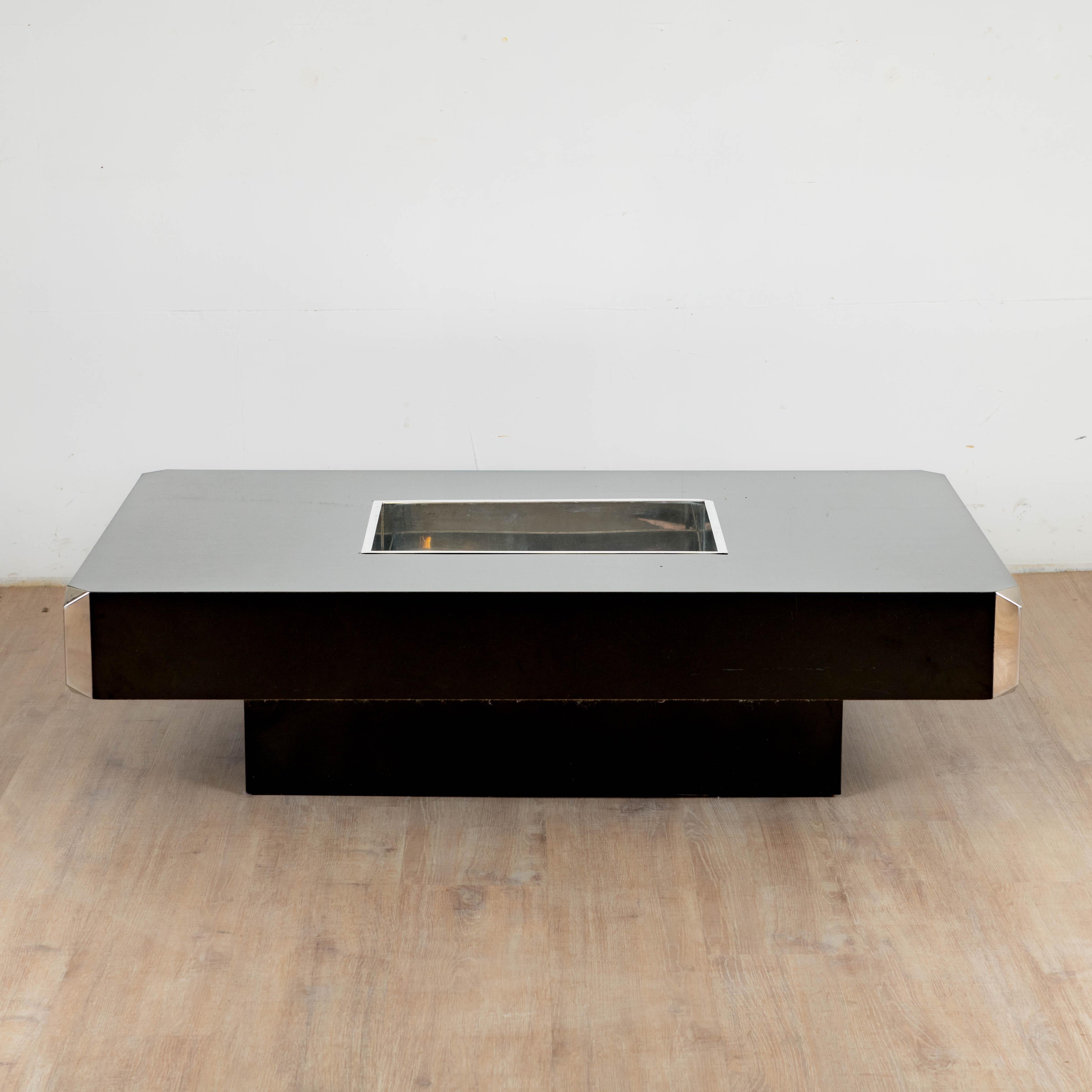 Mid-Century Modern Table Basse Willy Rizzo pour Mario Sabot, Italie, 1970