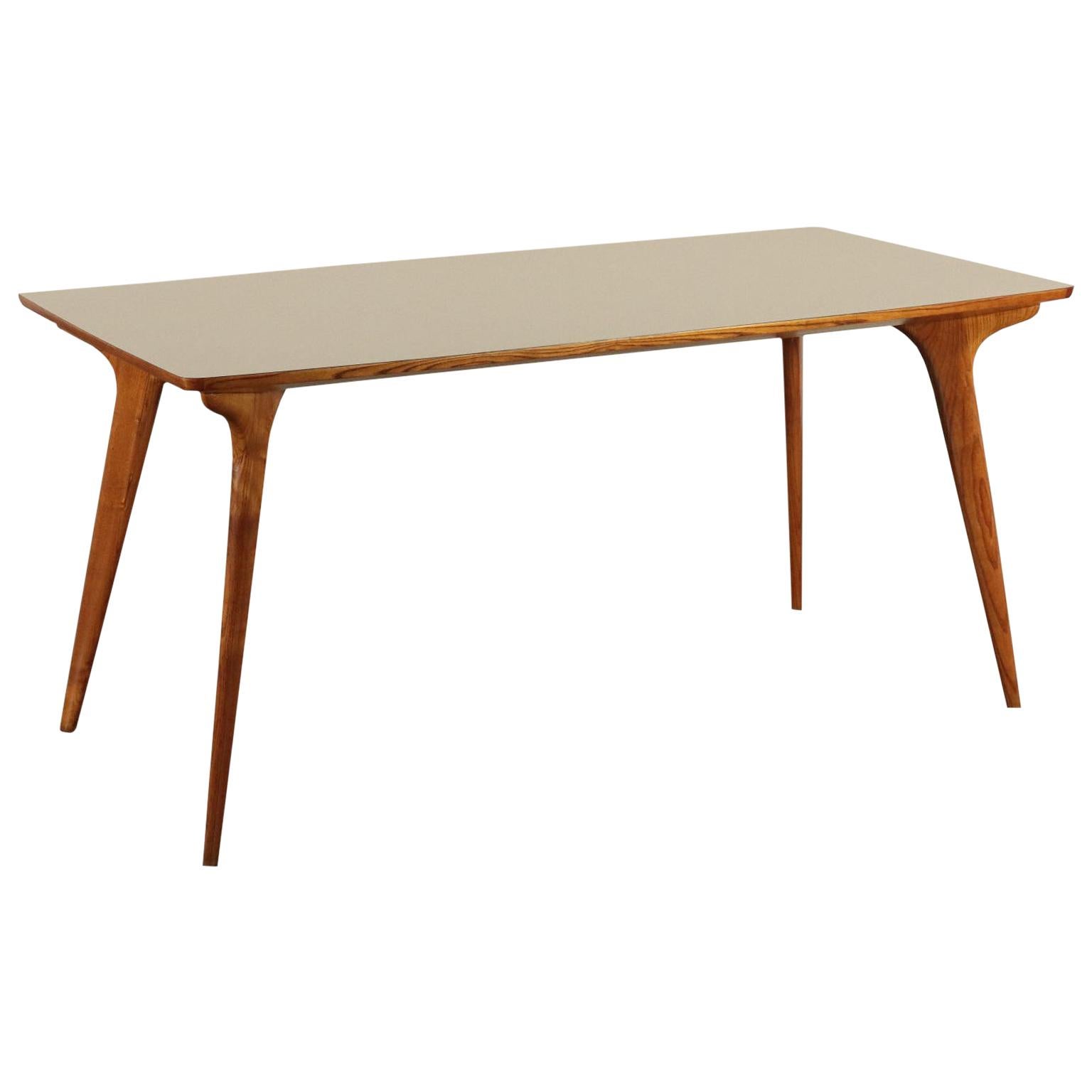 Table, Beech and Formica, Italy 1950s Italian Production