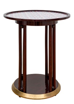 Table Bentwood Austrian Jugendstil Josef Hoffmann, circa 1906 with Textile sheet