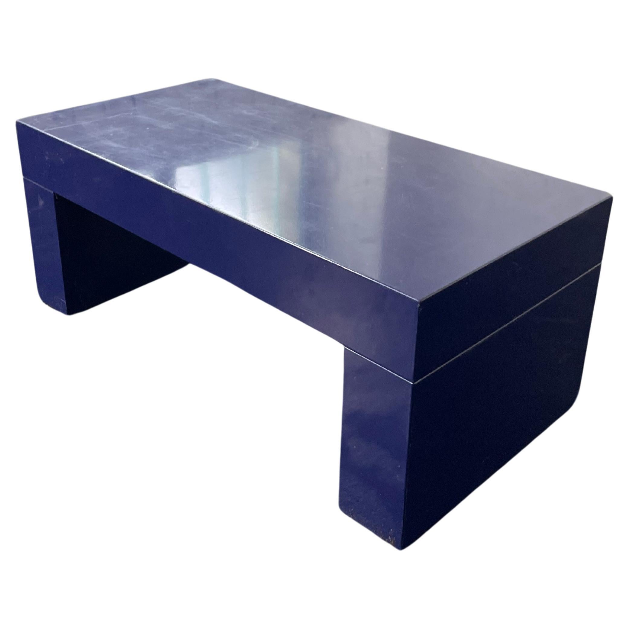 Table/ Blue bench in the style of Massimo Vignelli for Heller circa 2010