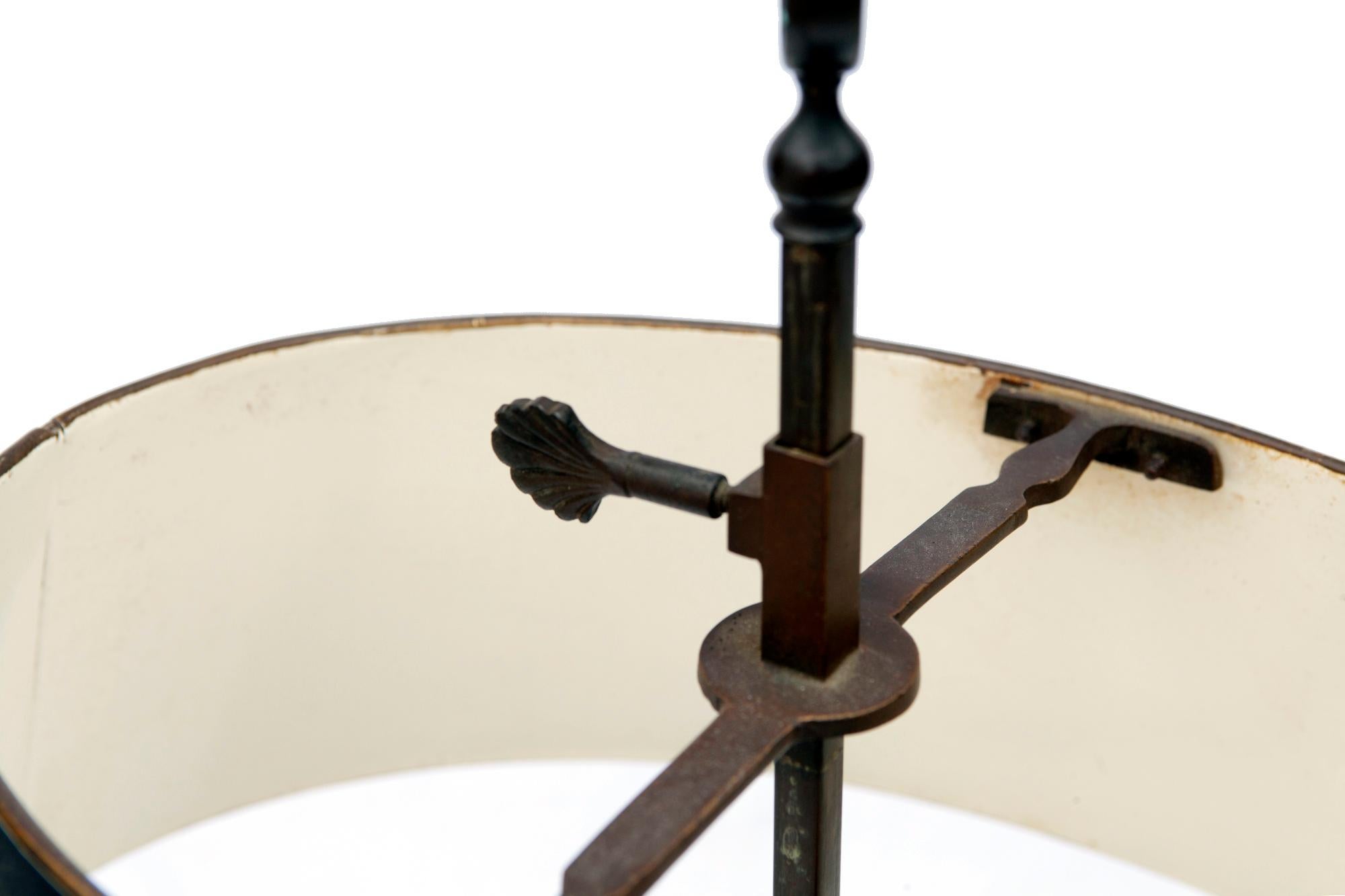 Tisch-Tisch-Bouillotte-Lampe mit Metallschirm im Angebot 10