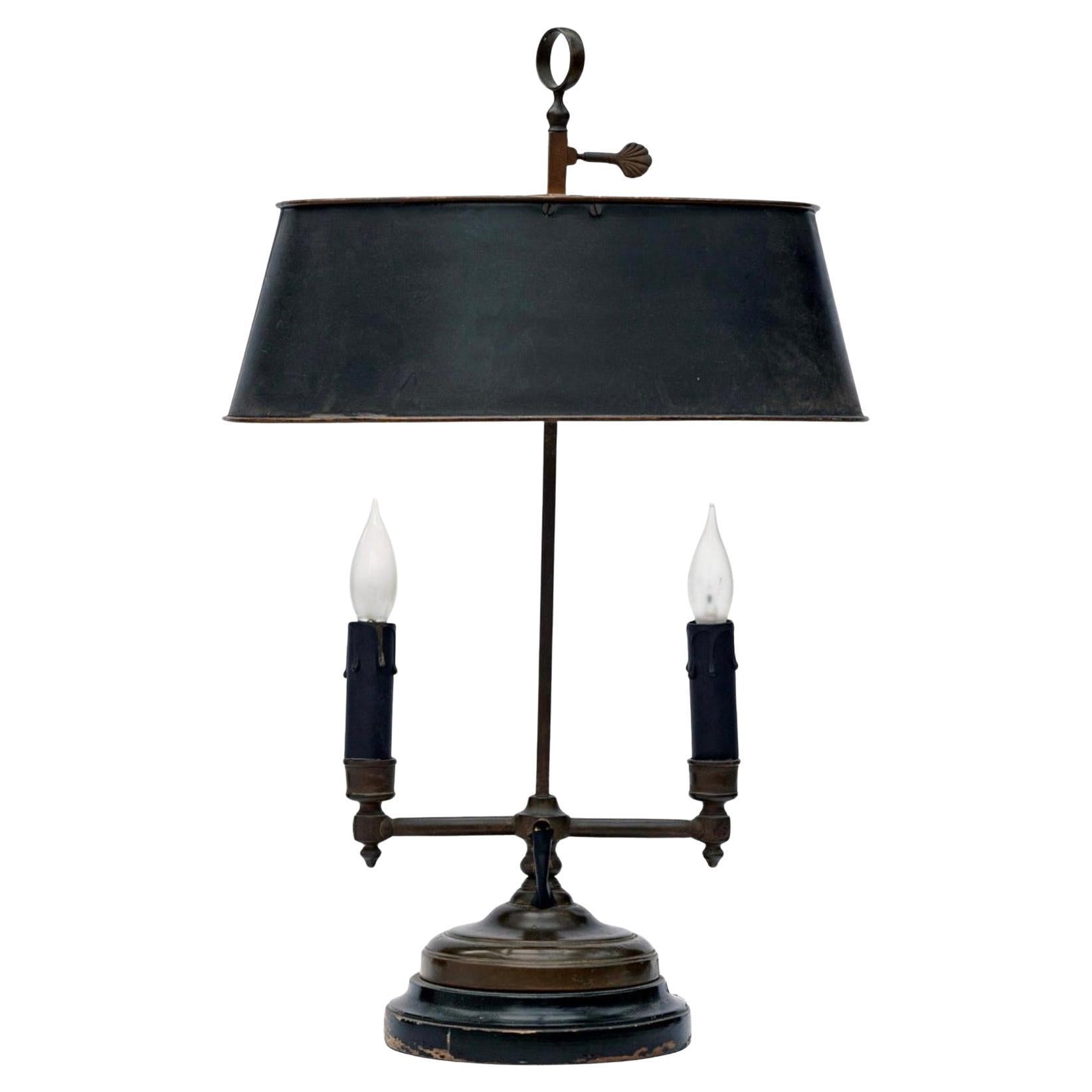 Table Bouillotte Lamp with Metal Shade