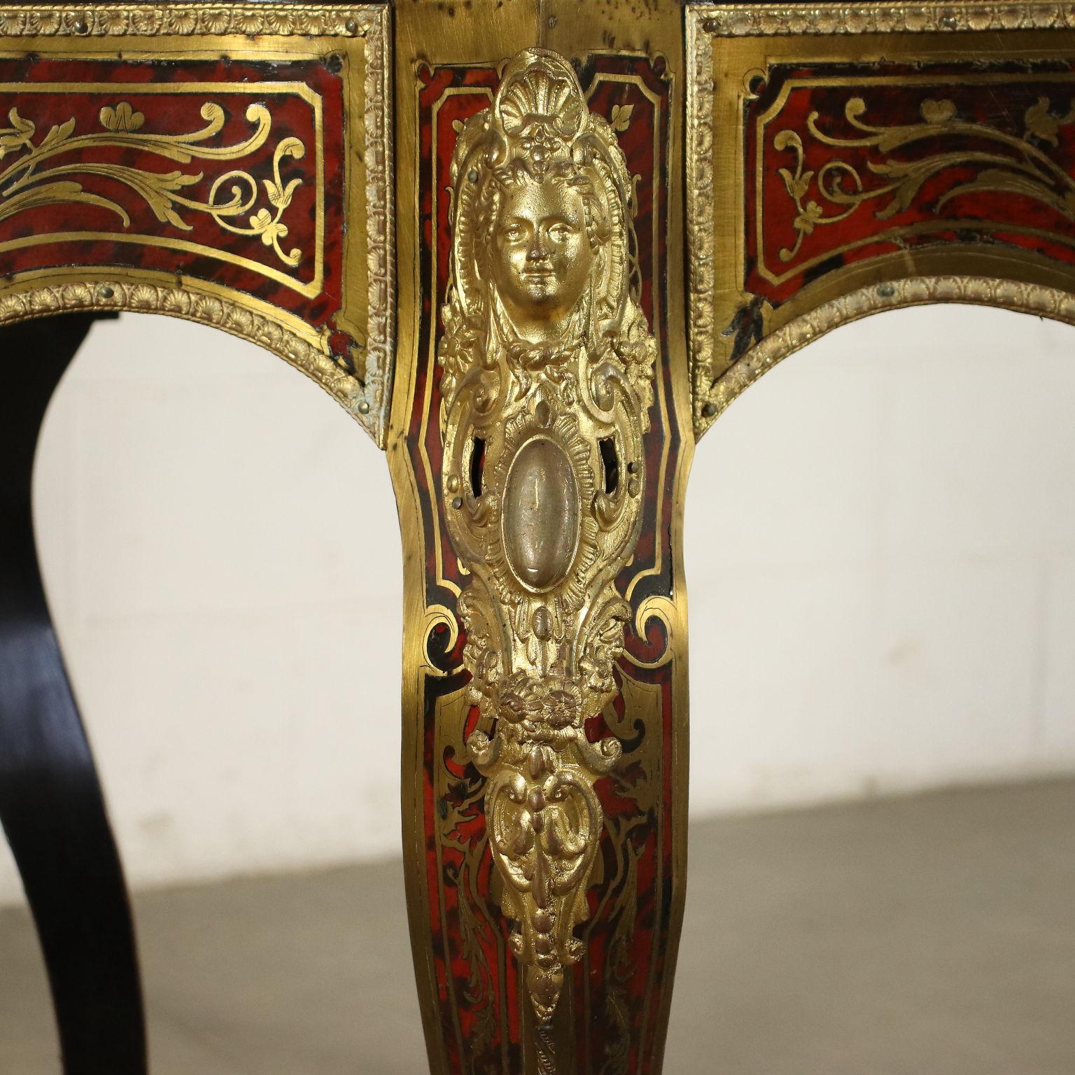 Table Boulle Style Gilded Bronze France Late 19th Century 7