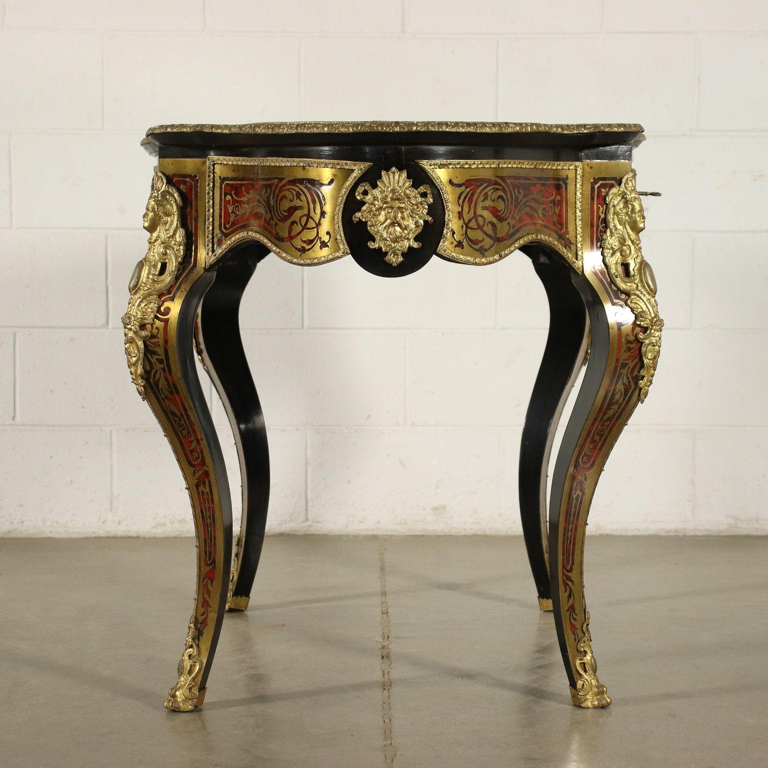 Table Boulle Style Gilded Bronze France Late 19th Century 9