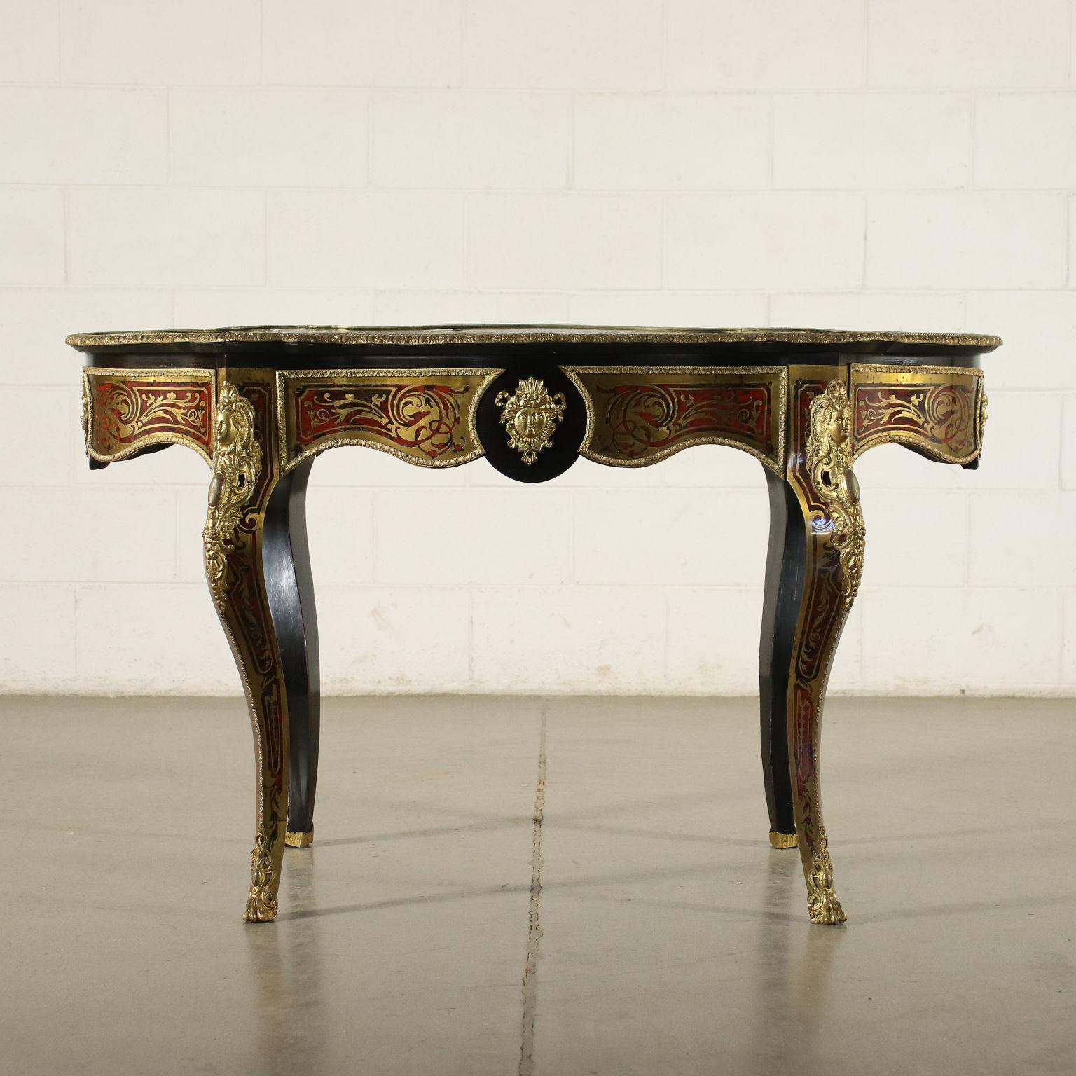Table Boulle Style Gilded Bronze France Late 19th Century 10
